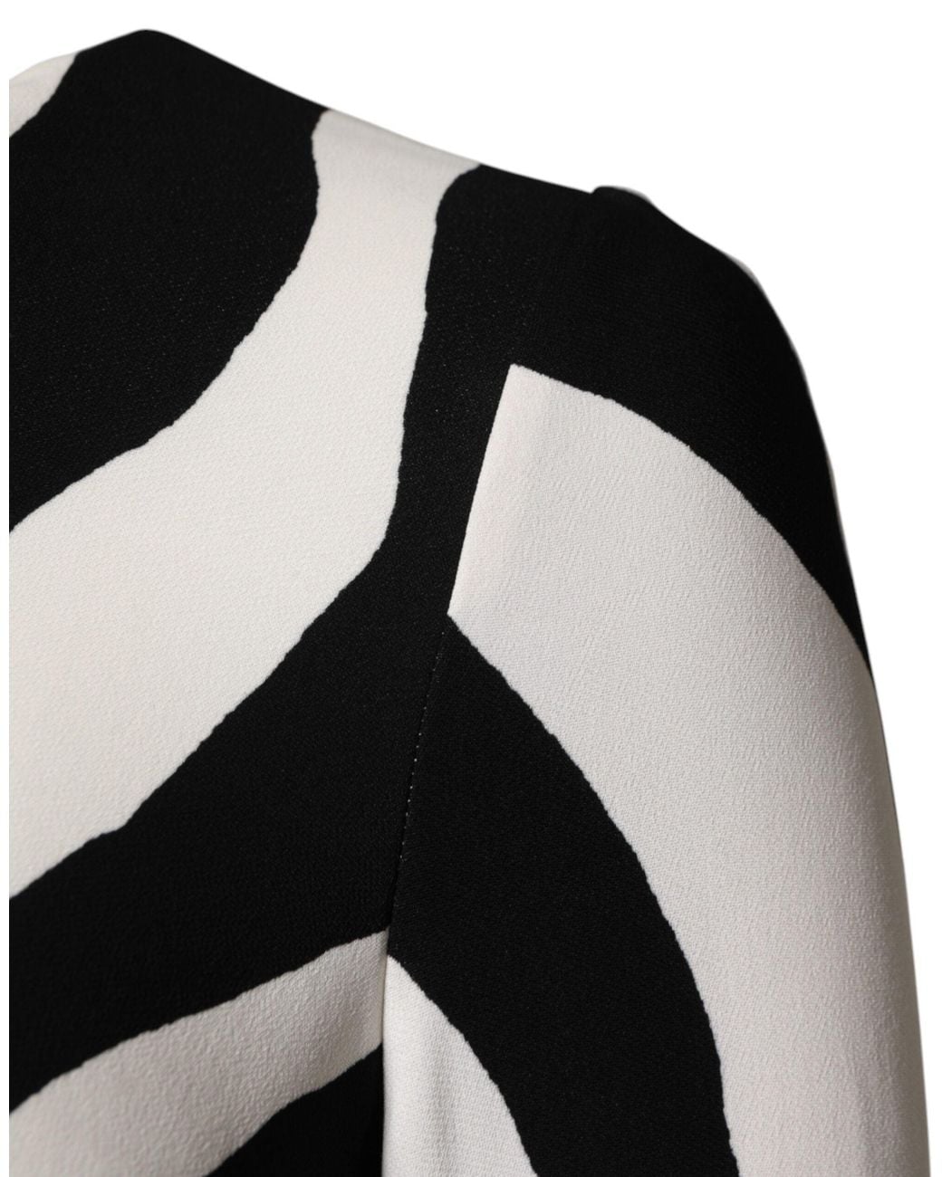 Dolce & Gabbana Black Dolce & Gabbana Zebra-Print Silk Dress