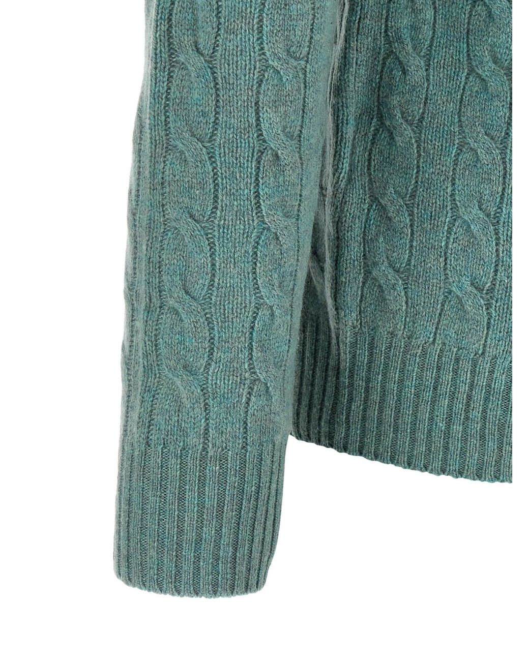 Polo Ralph Lauren Green Cable-Knit Wool-Cashmere Sweater for men