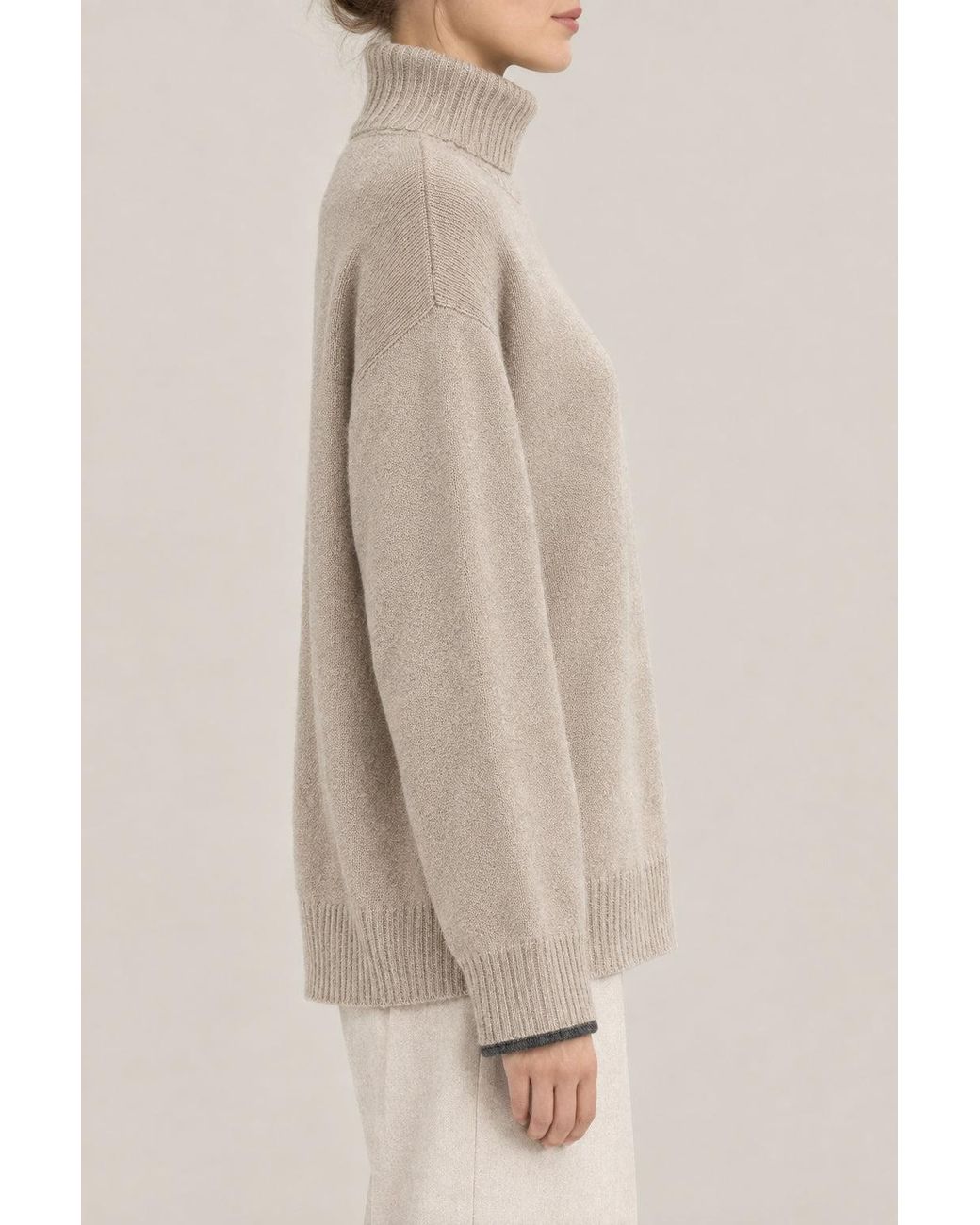 Brunello Cucinelli Natural Wool Oversized Sweater Clothing