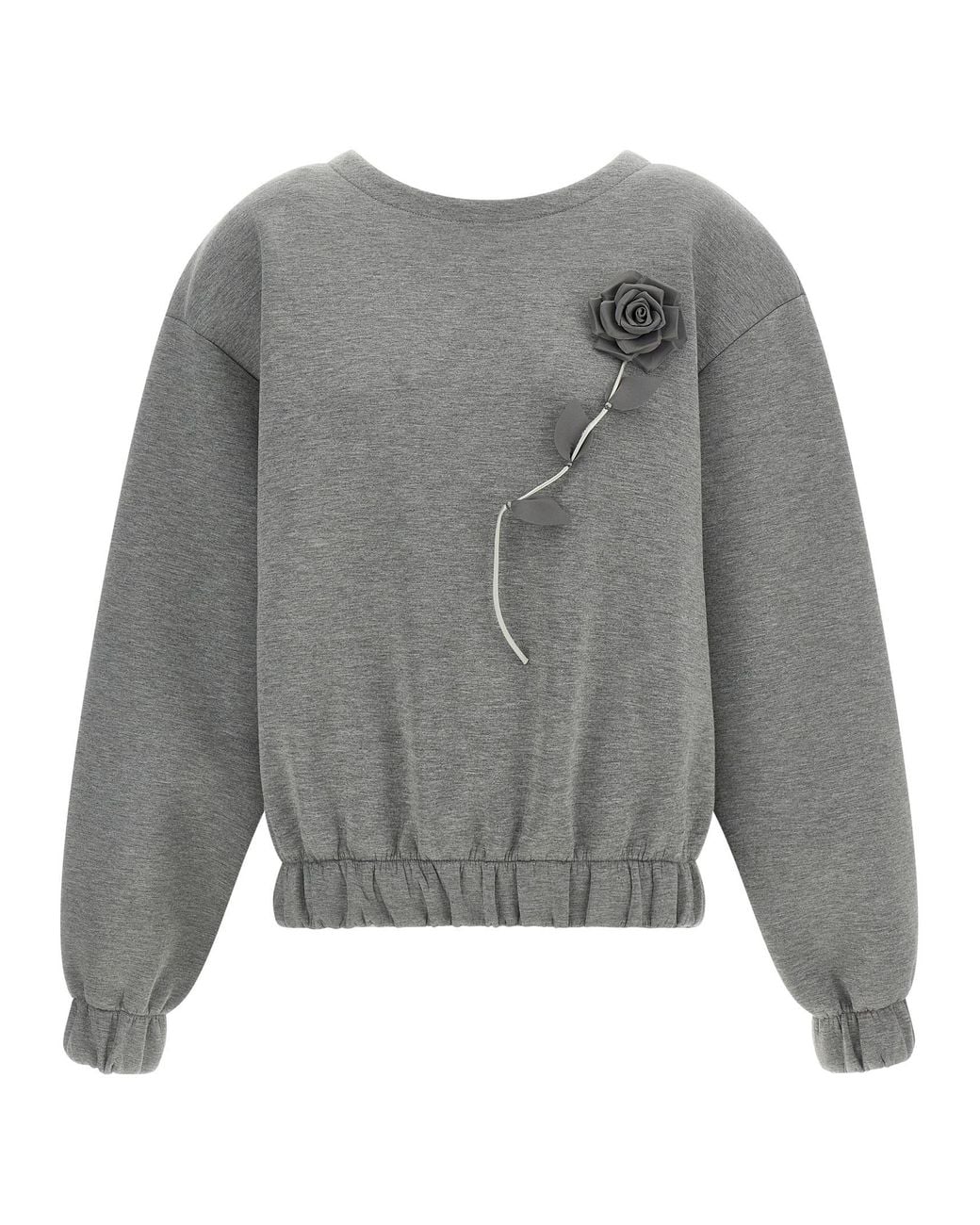 GIUSEPPE DI MORABITO Gray Removable Flower Application Sweatshirt