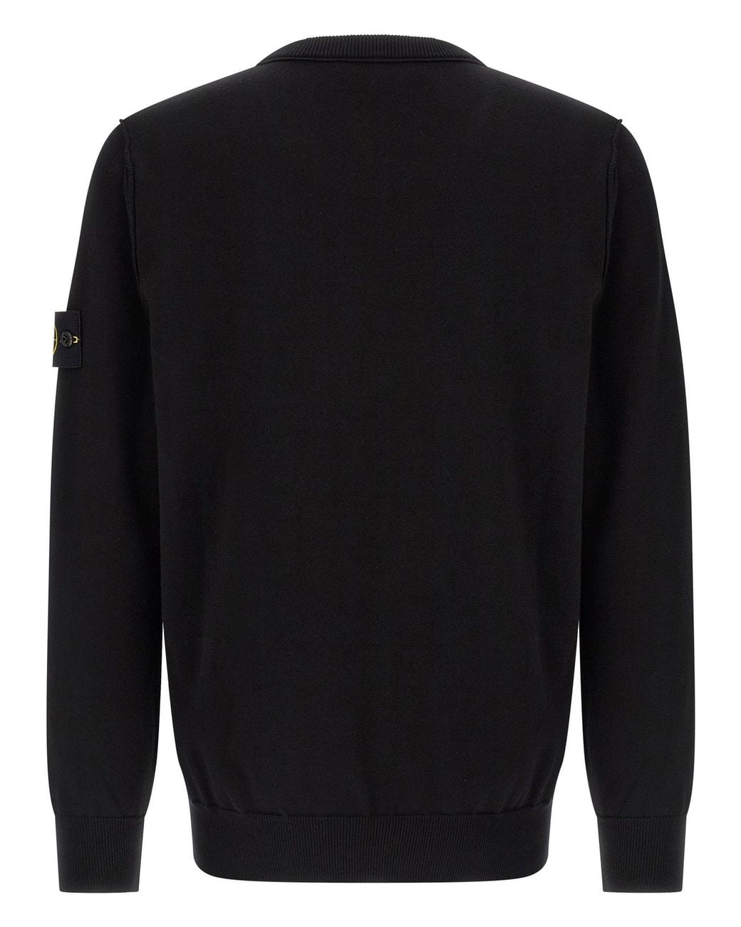Stone Island Black Organic Cotton Crewneck Sweater for men