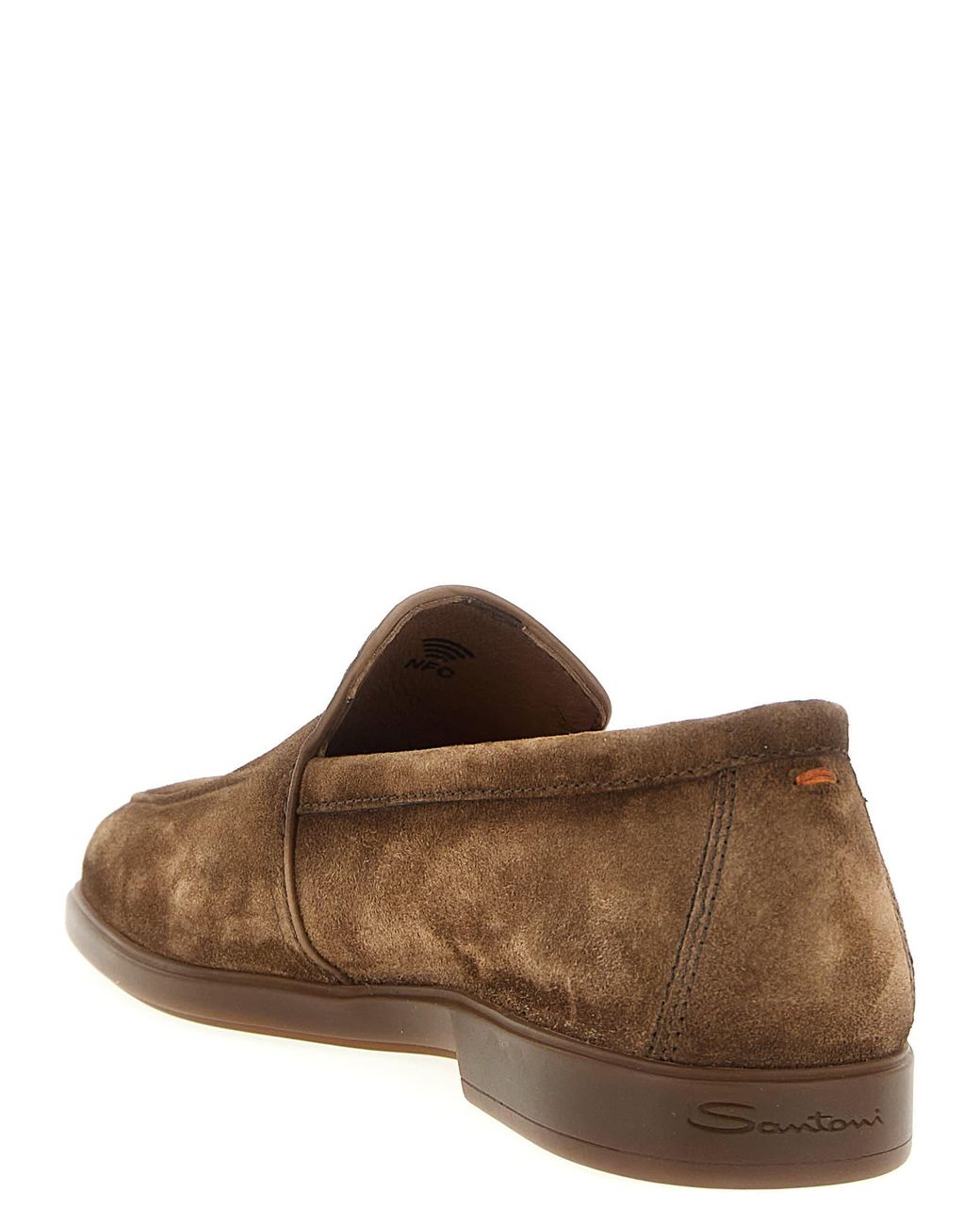 Santoni Brown Malibu Moccasin for men