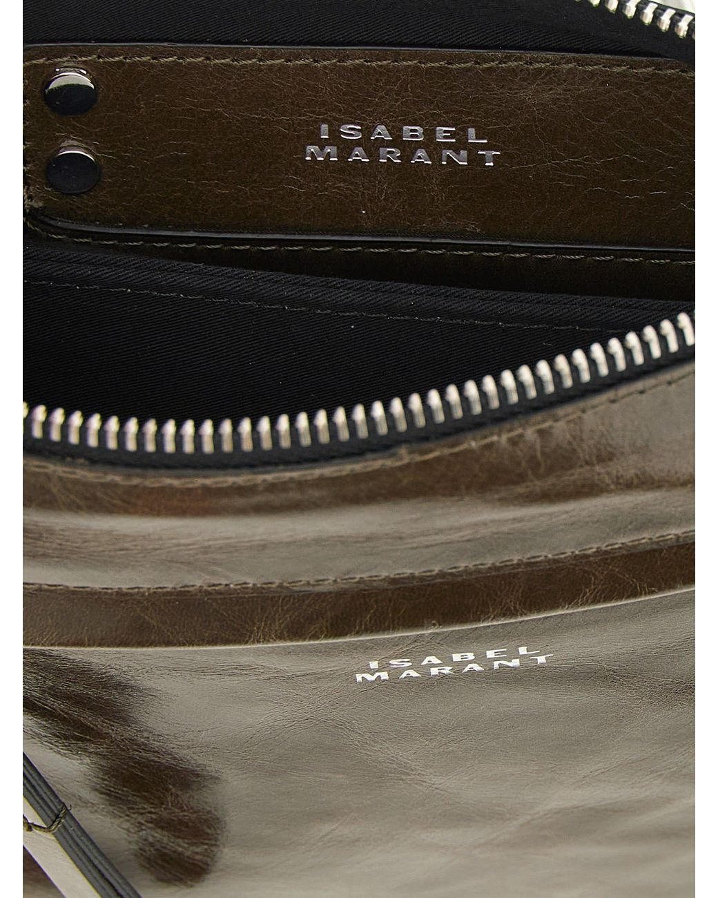 Isabel Marant Gray Winna Duo Crossbody Bag