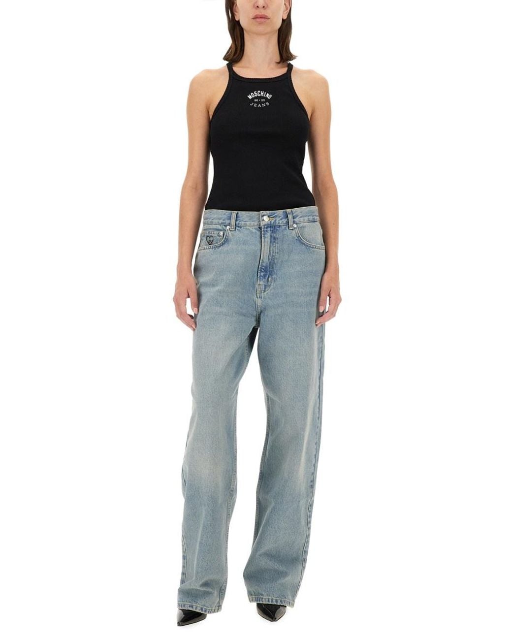 Moschino Blue Pants Cotton Jean