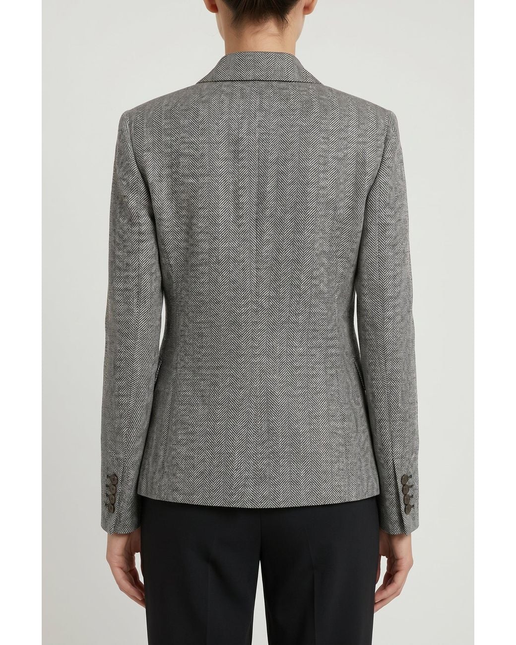 Brunello Cucinelli Gray Linen Tailored Jacket