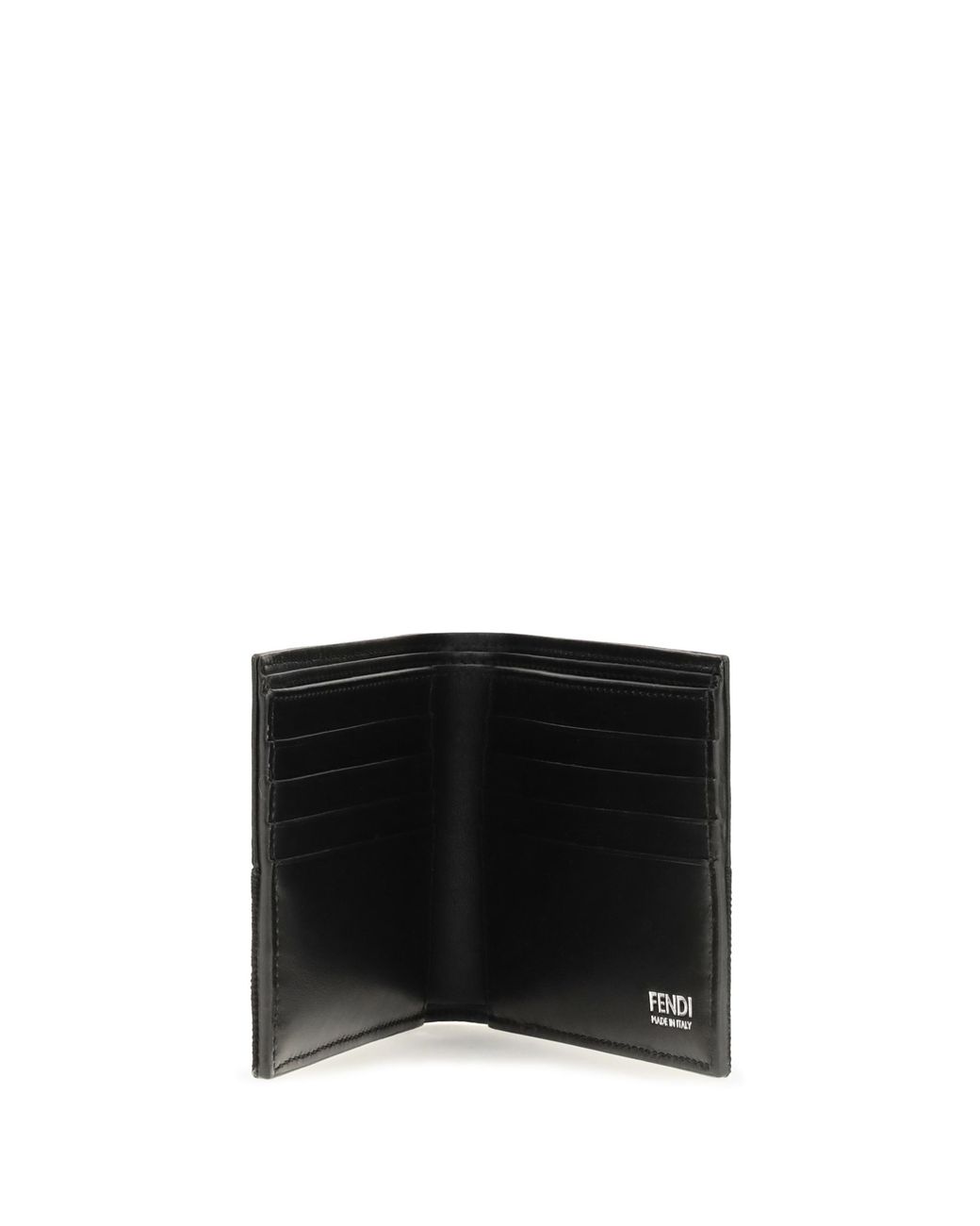 Fendi Black Ff Jacquard Bifold Wallet for men
