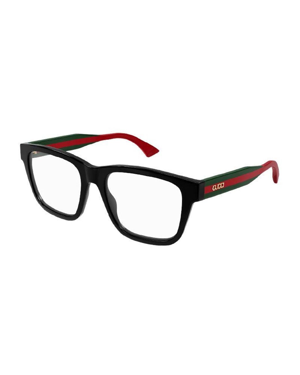 Gucci Black Gg Mini Eyeglasses With Clear Demo Lens for men
