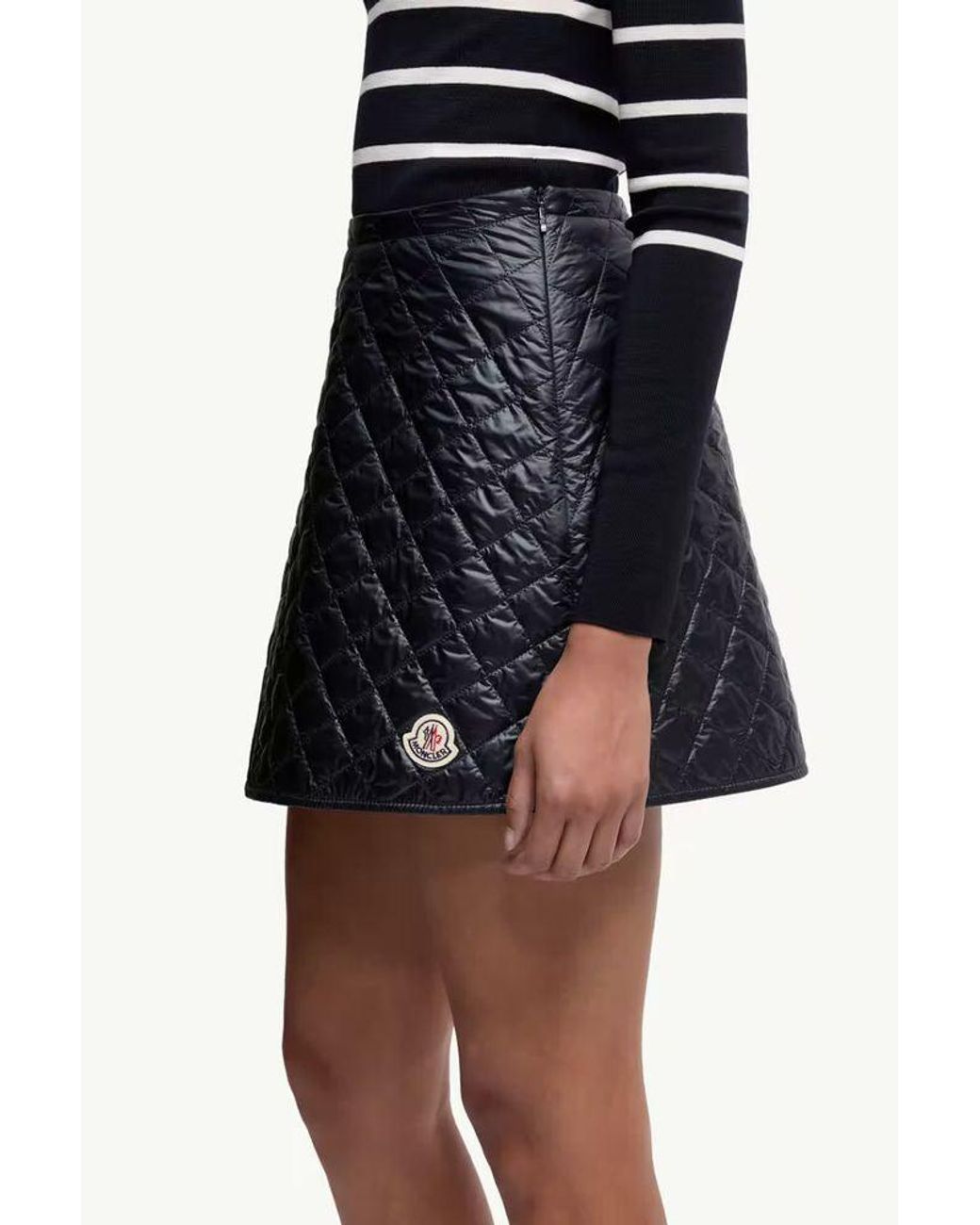 Moncler Blue Moncler Quilted Nylon Skirt