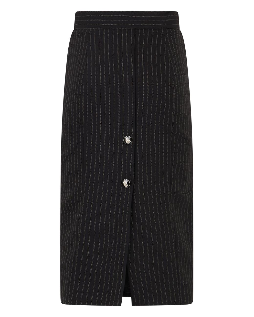 Elisabetta Franchi Black Pencil Skirt- Virgin Wool