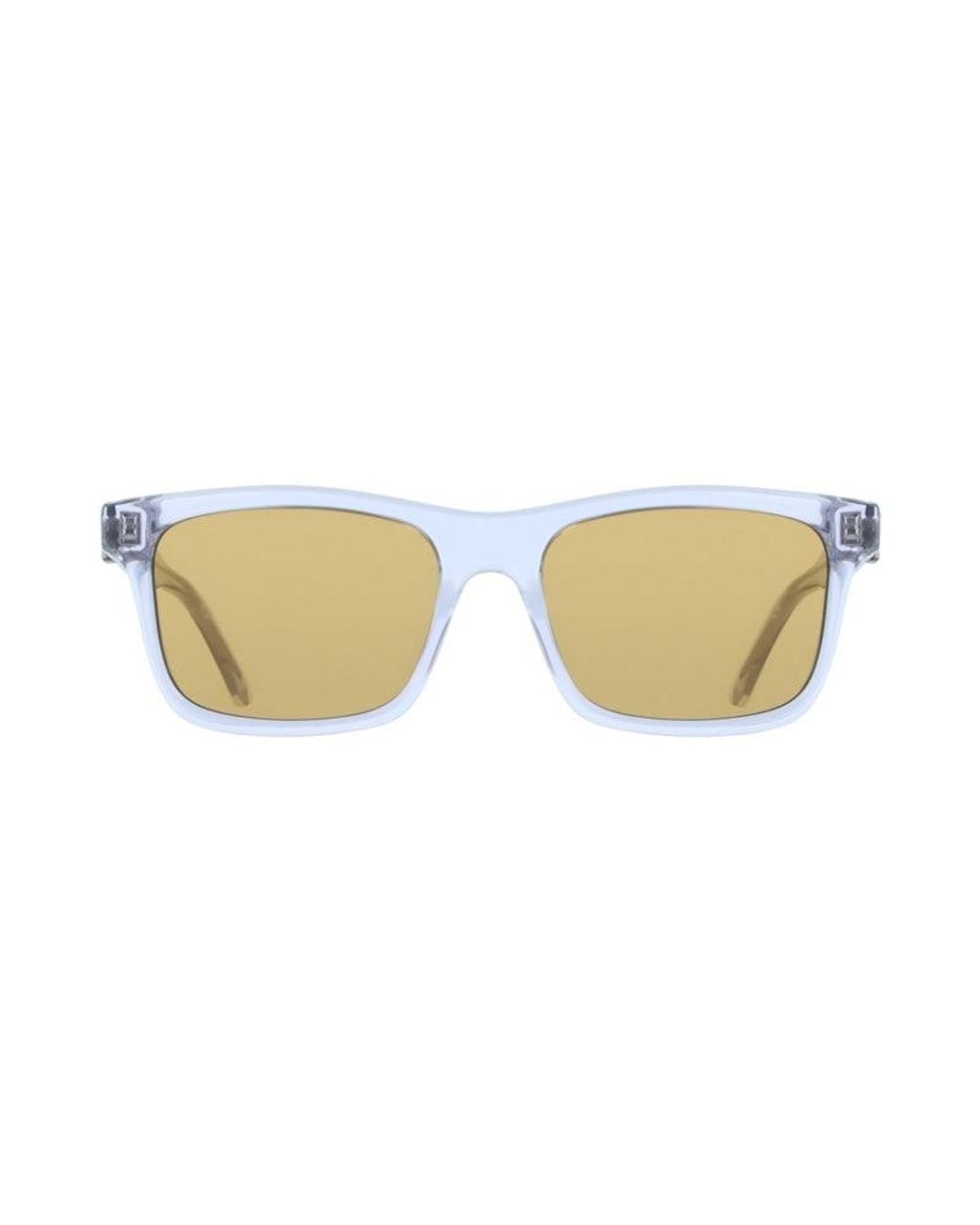 Ferragamo White Salvatore Sunglasses Square Full Rim, Transparent Frame And Lens Sf2060Se020 for men
