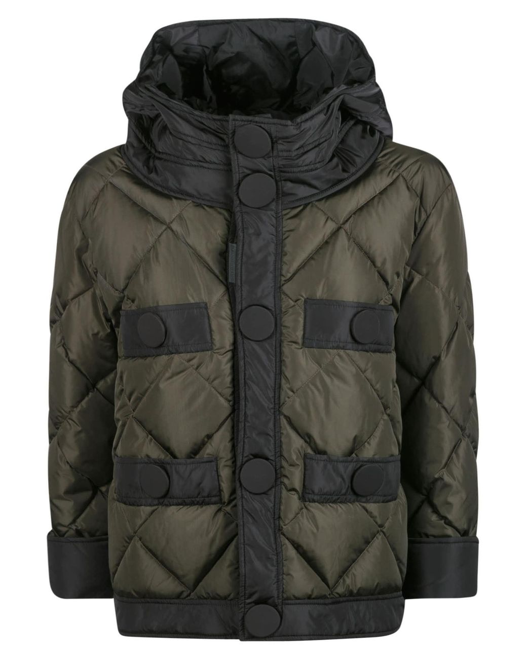 DSquared² Hooded Quilted Jacket in Black | Lyst