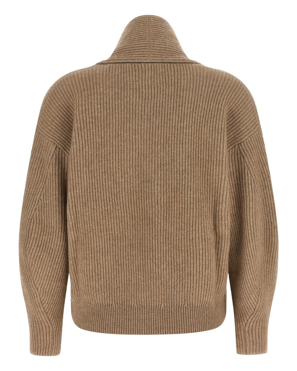 Brunello Cucinelli Natural Brunello Cucinelli Cashmere Shawl-Collar Sweater