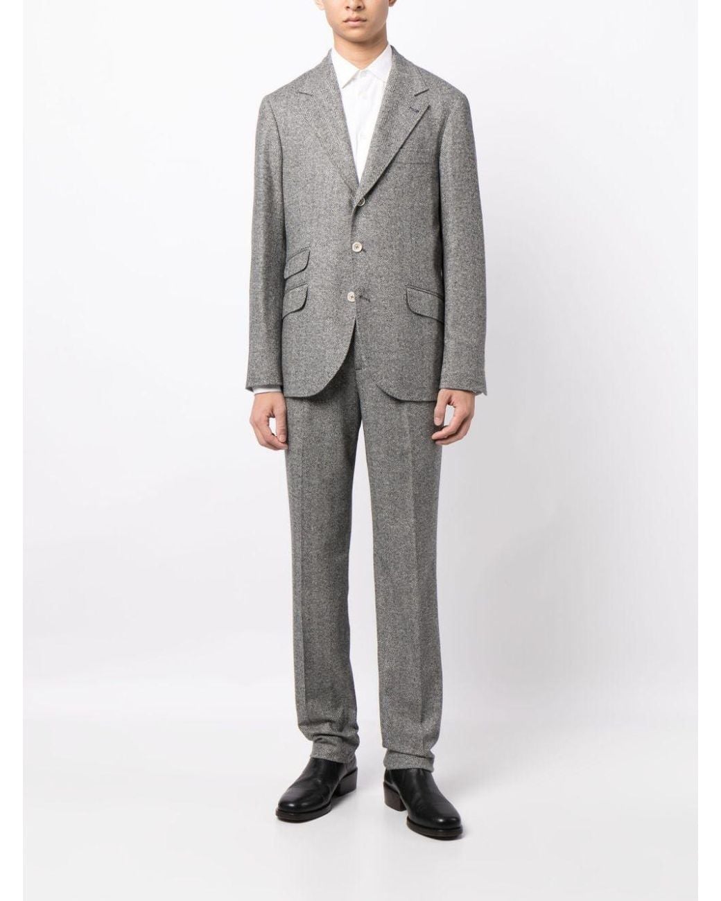 Brunello Cucinelli Gray Suit Mq423Ldwh_C002 for men