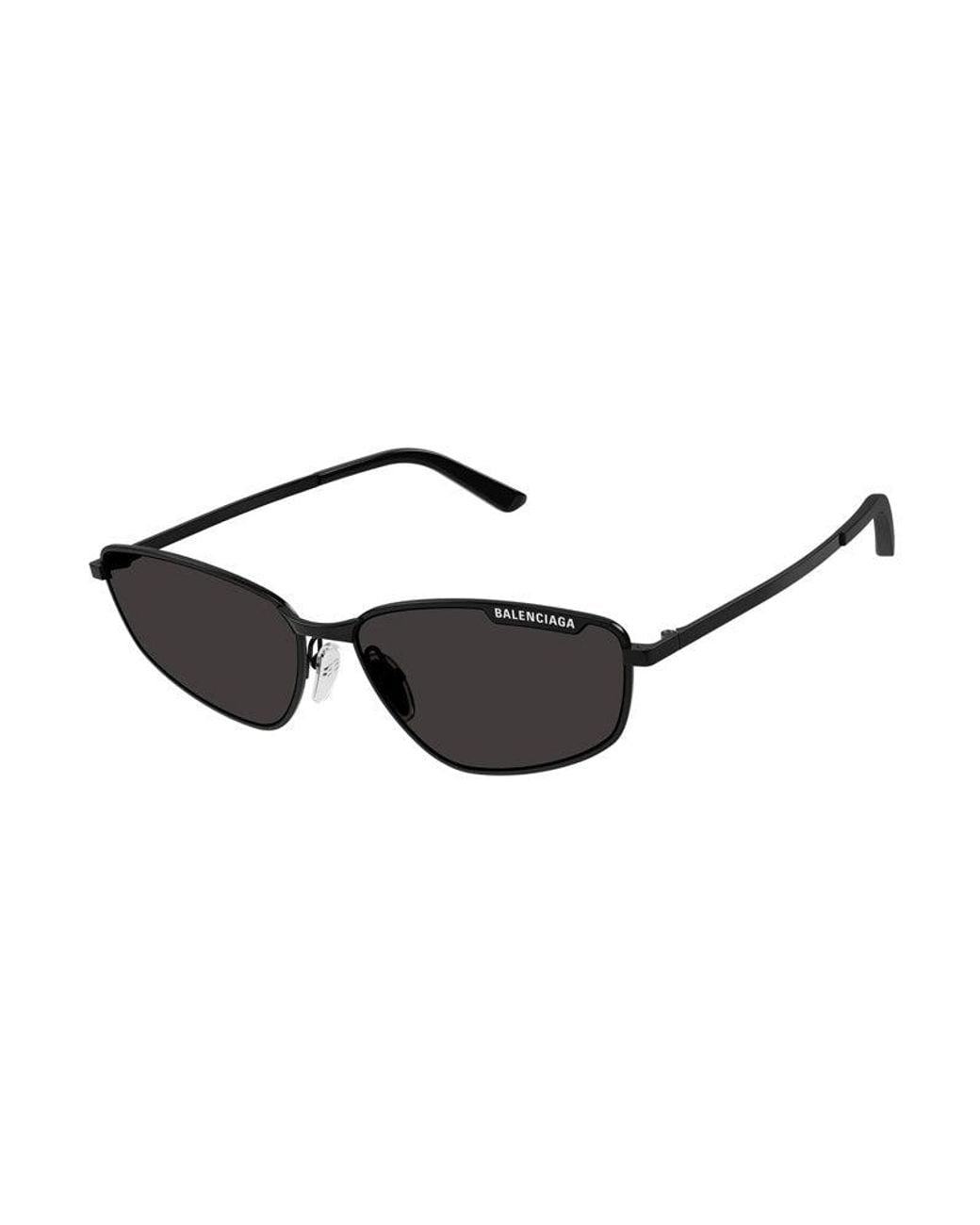 Balenciaga Black Sunglasses Rectangle Full Rim, Shiny Frame And Lens Bb0277S001 for men