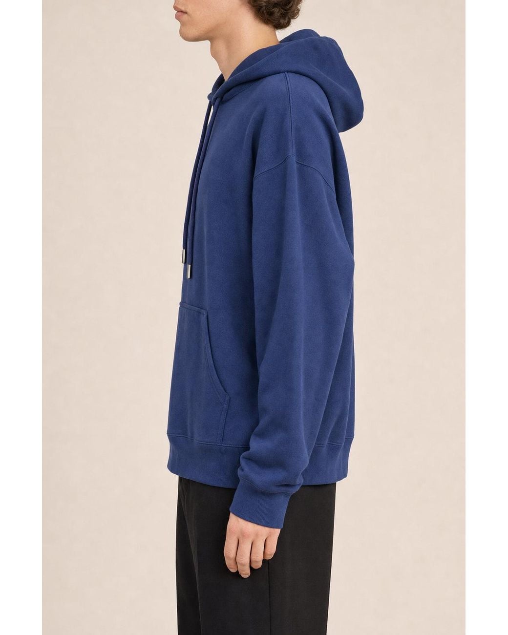 Off-White c/o Virgil Abloh Blue Dark Cotton Hoodie for men