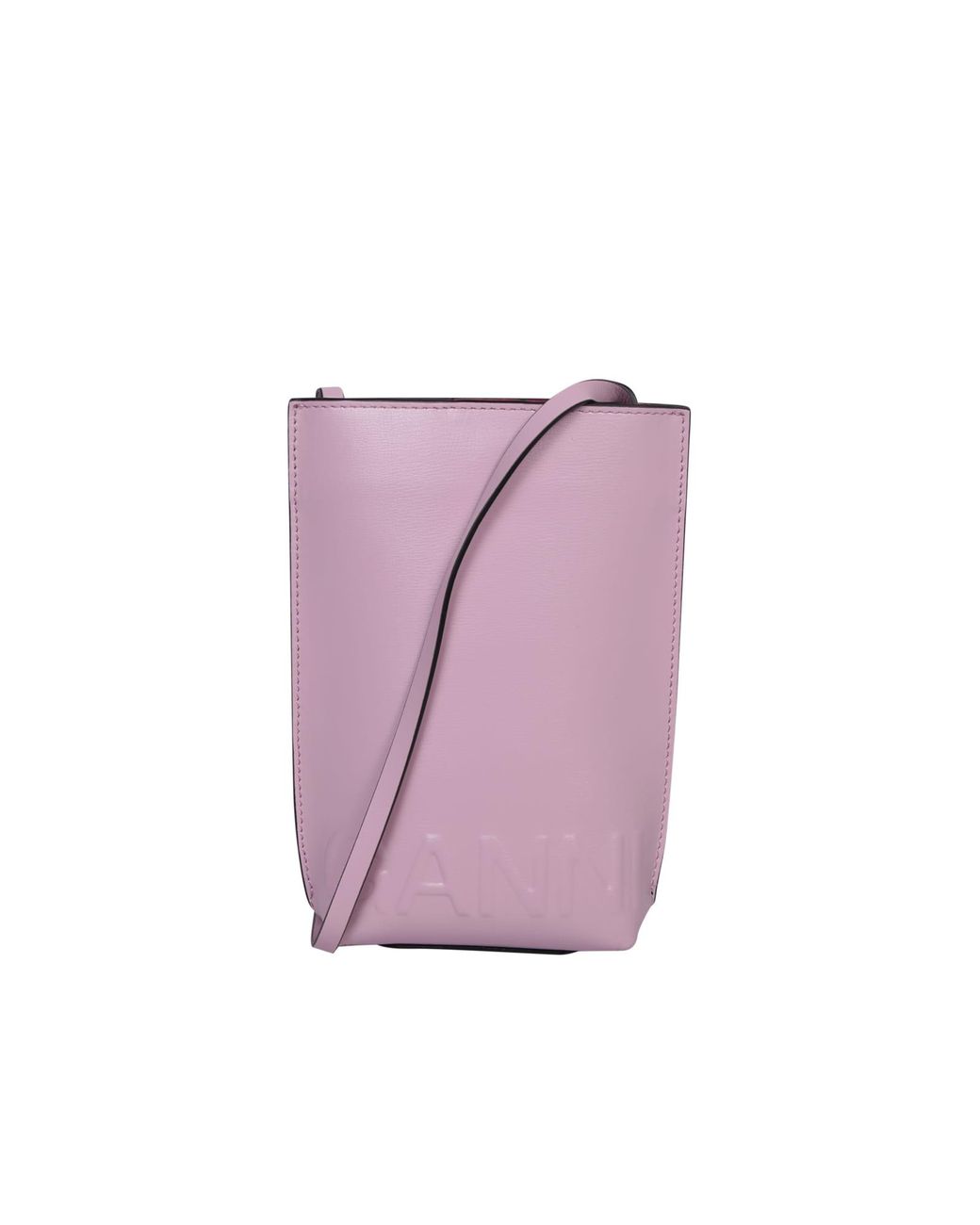 Ganni Embossedlogo Crossbody Bag Pink in Purple Lyst