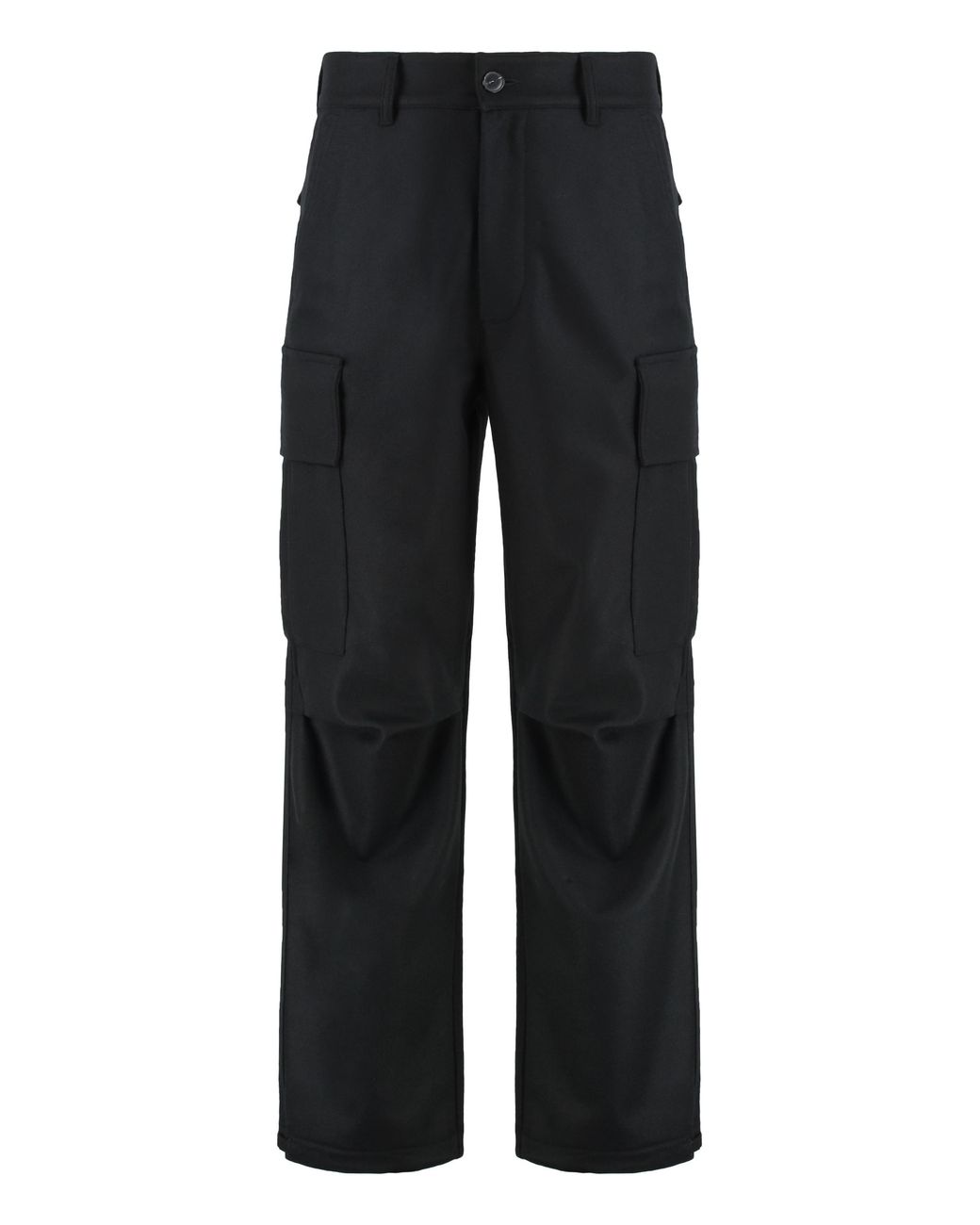 DARKPARK Black Wool Cargo Pants Virgin Trousers for men