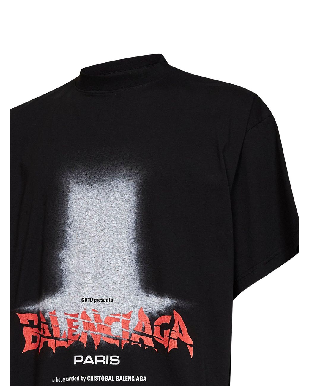 Balenciaga Black The Door Oversize T-Shirt for men