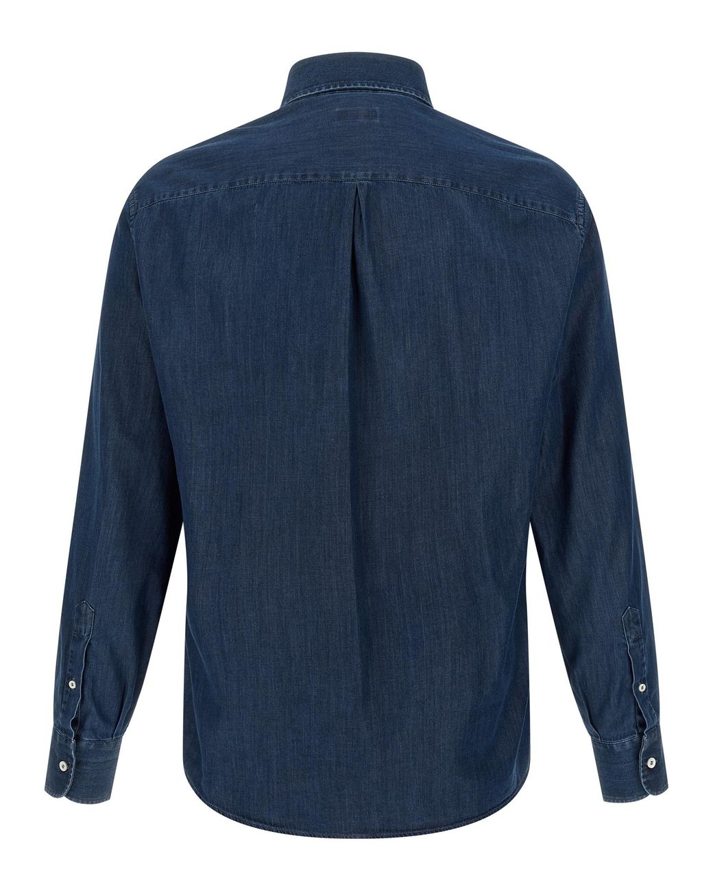 Brunello Cucinelli Blue Lightweight Denim Shirt for men