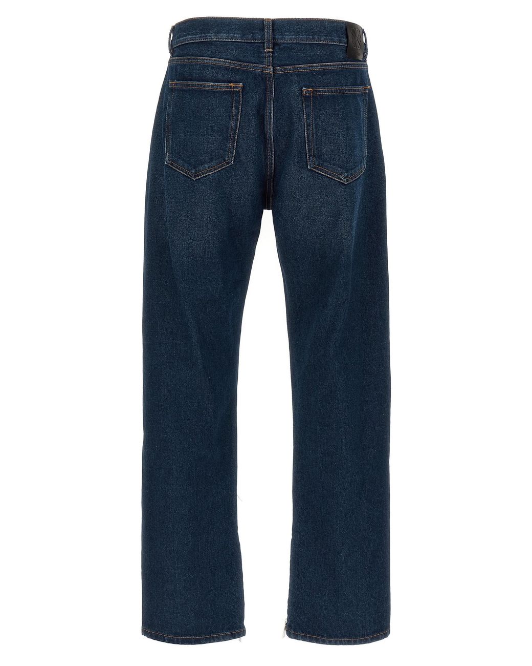 Off-White c/o Virgil Abloh Blue Arr Zip Skate' Jeans for men
