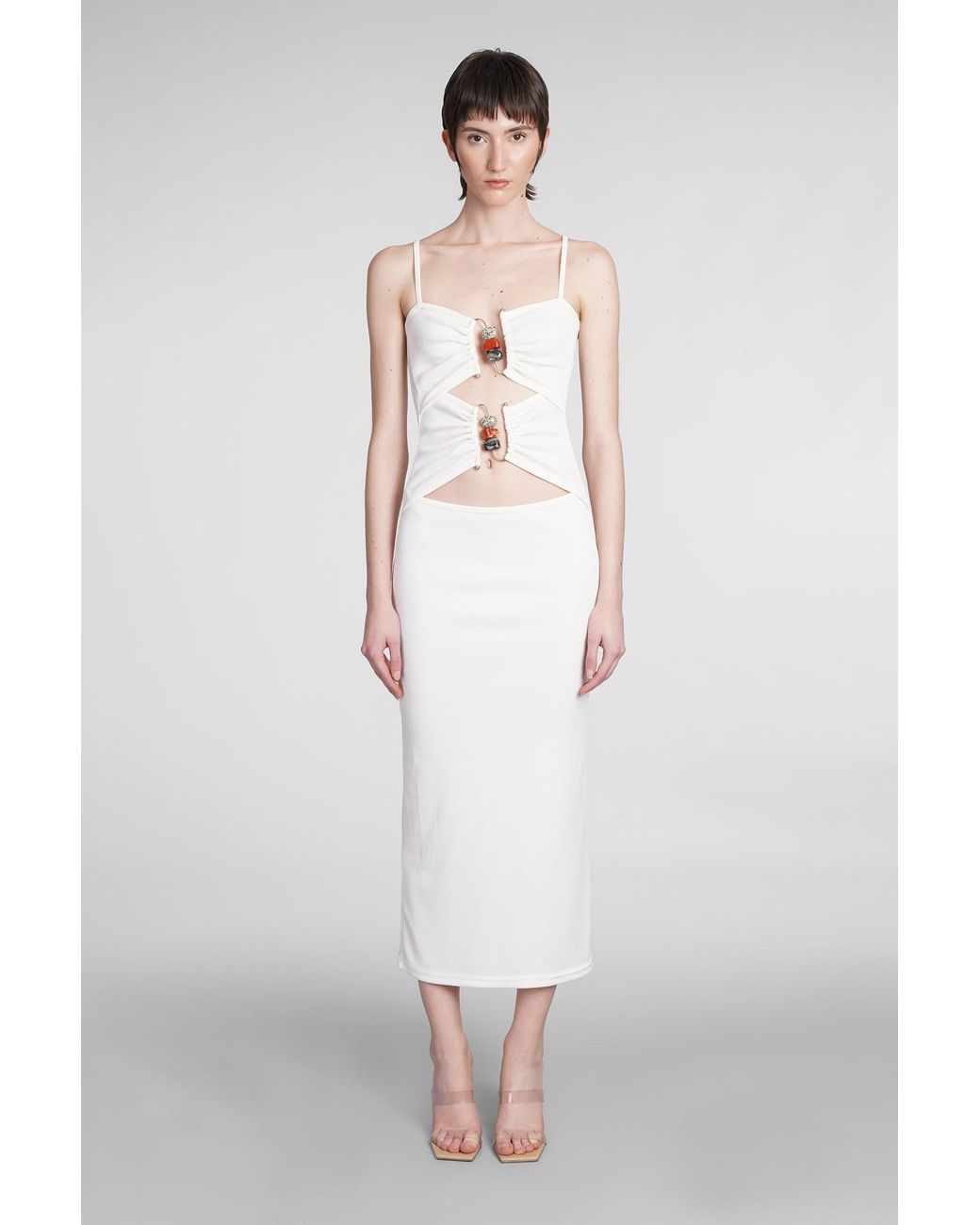 Christopher Esber Dress In Beige Polyester in White | Lyst
