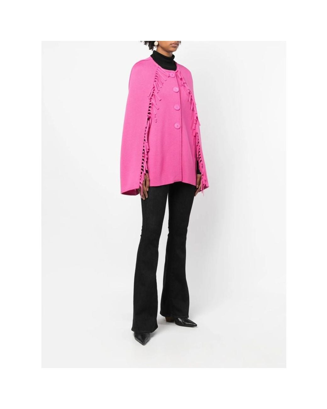 Charlott Pink Cape Wool Jumpers