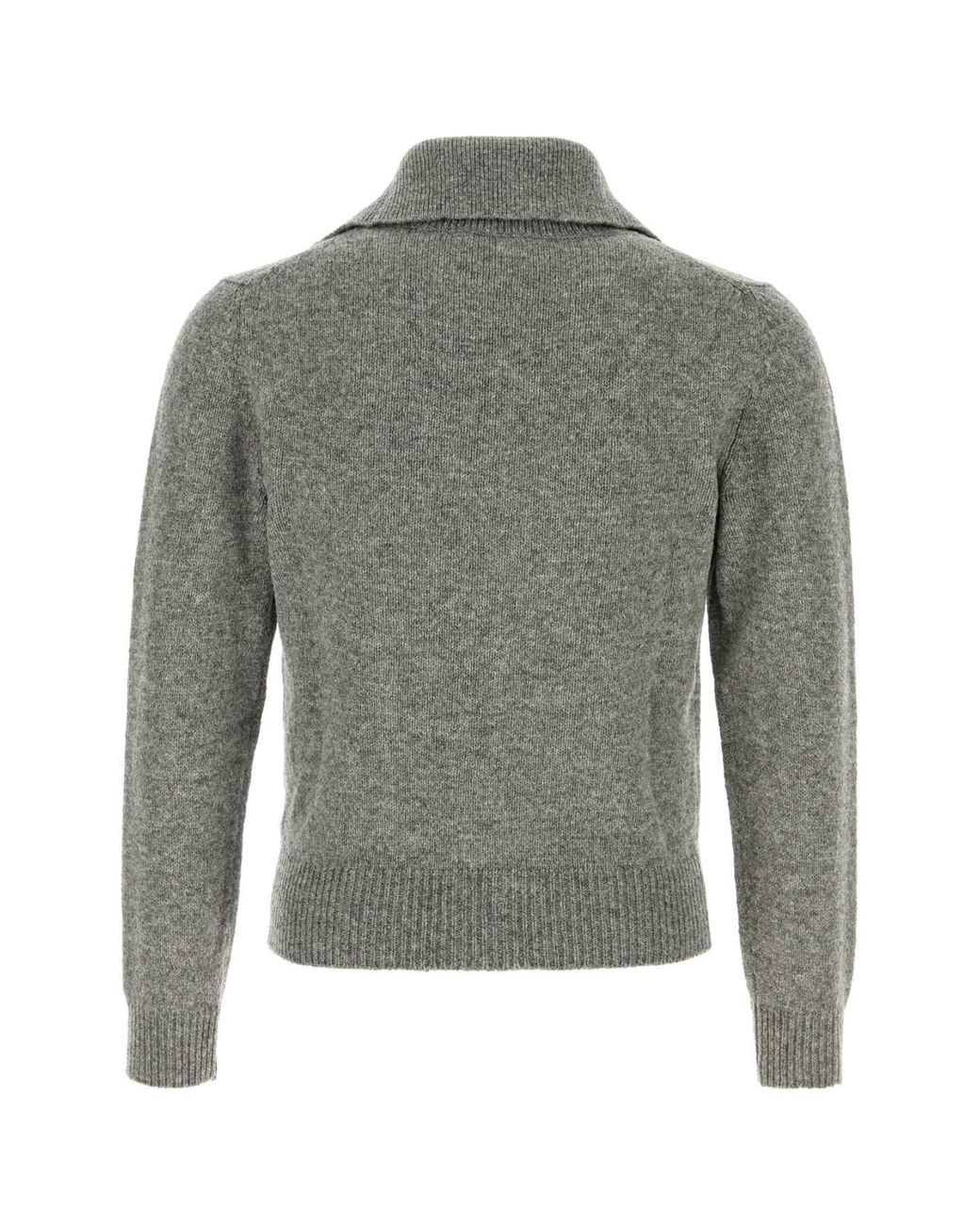 Jil Sander Gray Grey Wool Blend Cardigan for men