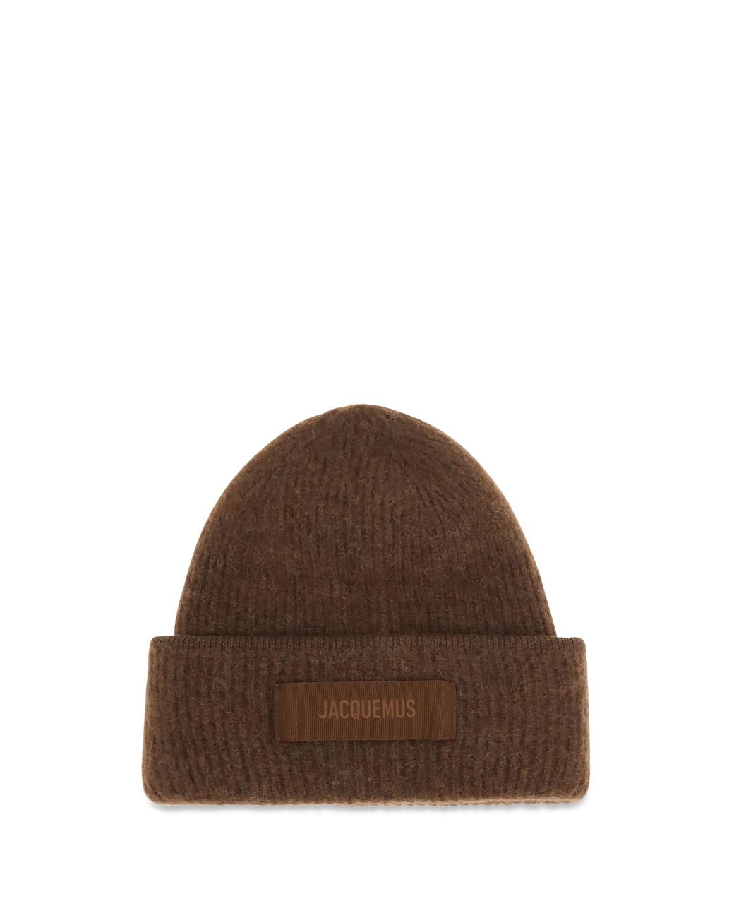 Jacquemus Brown Gros Grain Ribbed Beanie Hats E Hairbands