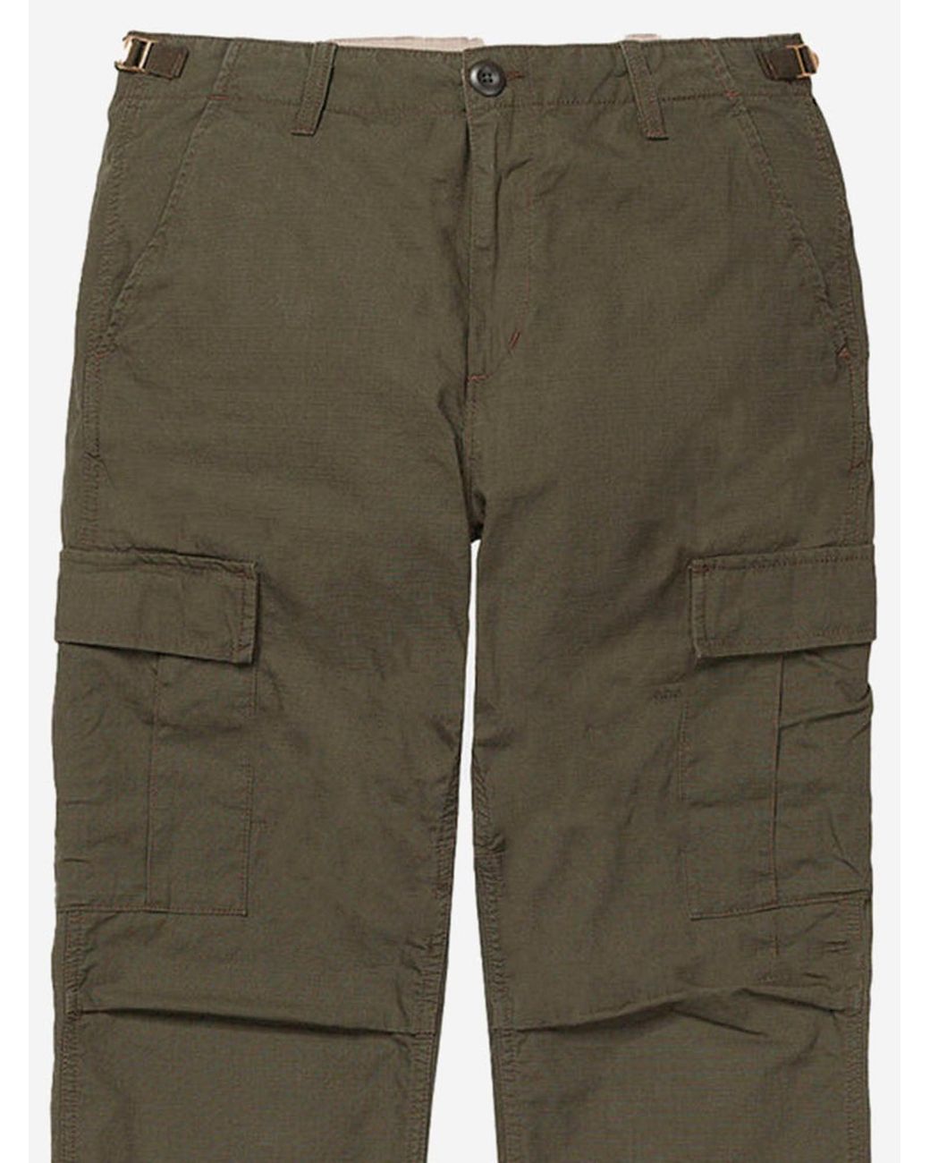 Carhartt Green Cargo Trousers Cotton Columbia Ripstop for men