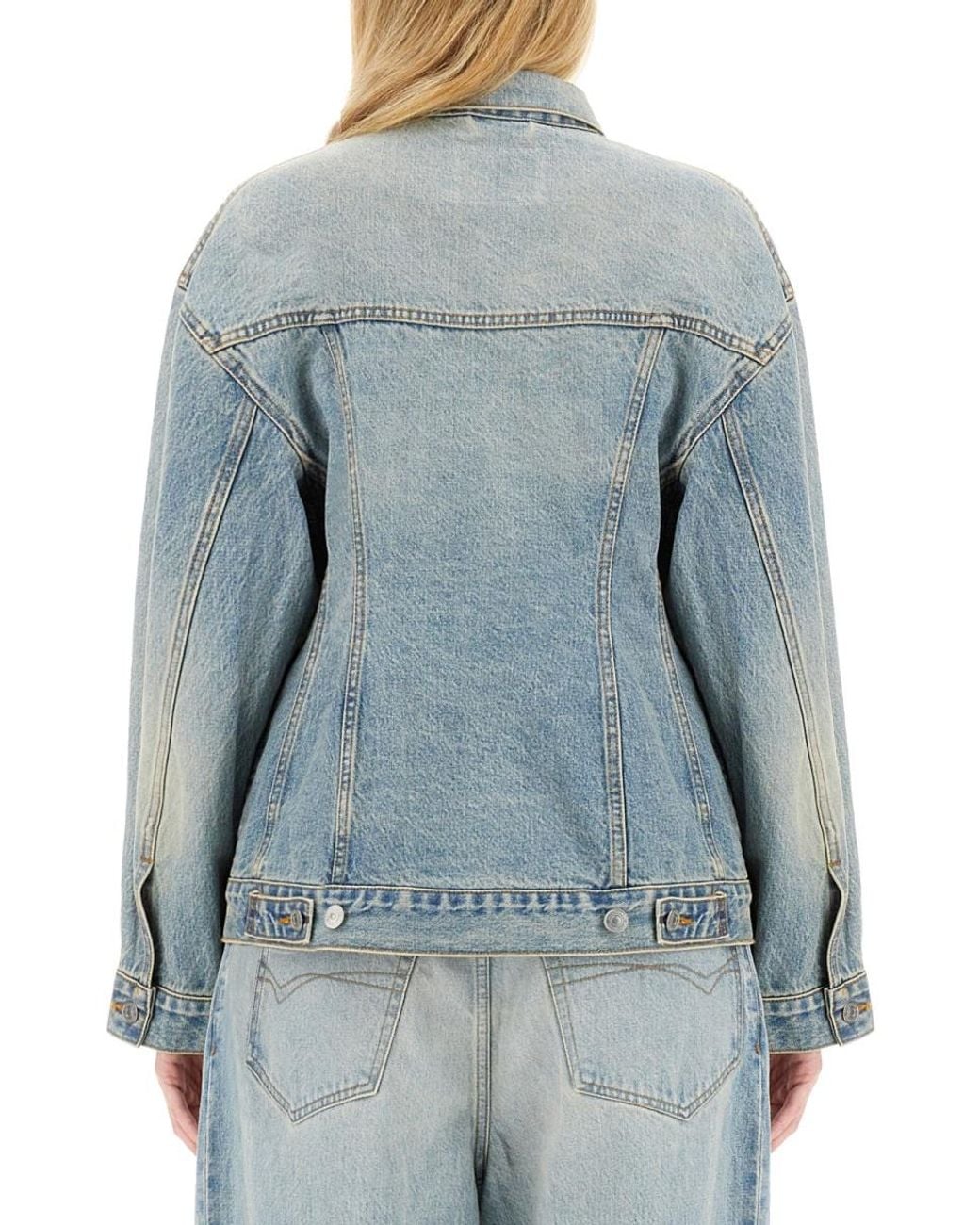 Balenciaga Blue Jacket Hourglass Cotton