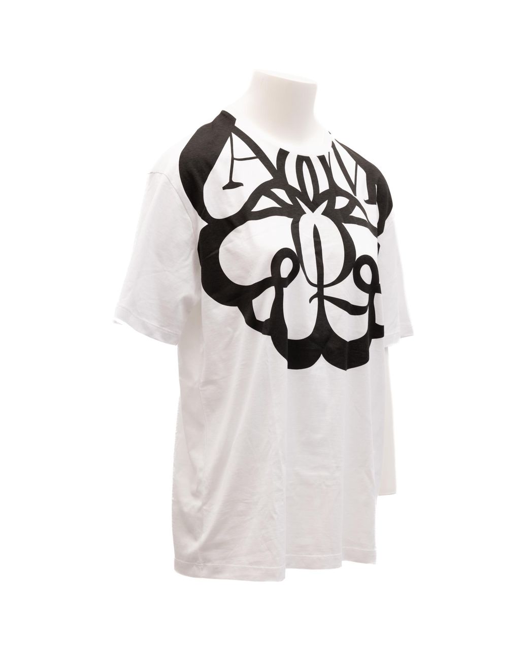 McQueen White Cotton Printed T-Shirt
