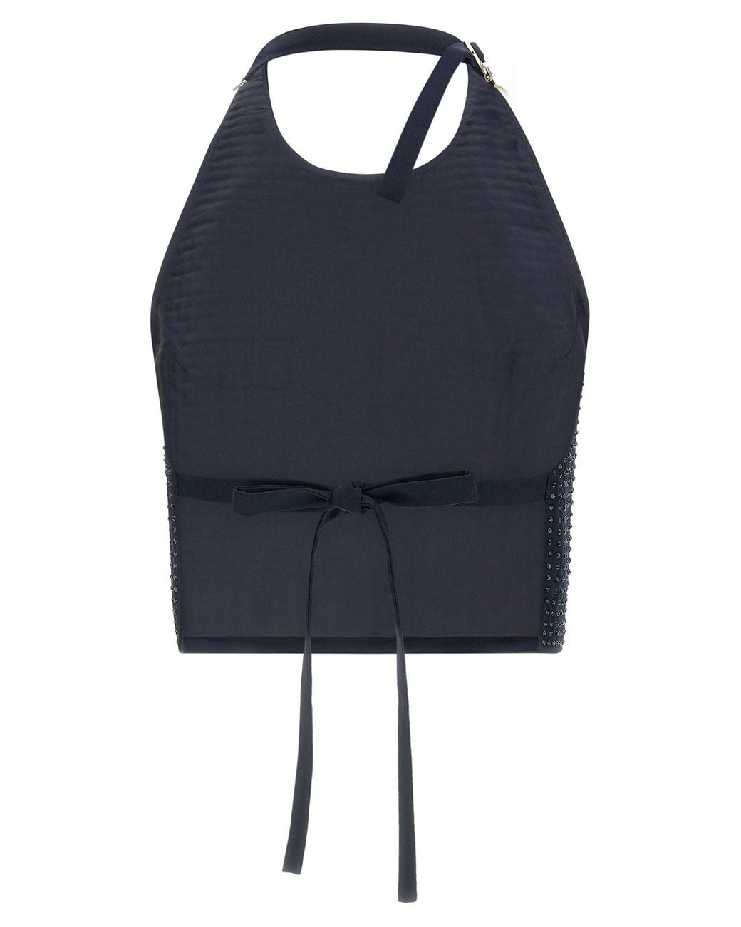 Pinko Blue Rhinestone-Embellished Tank Top