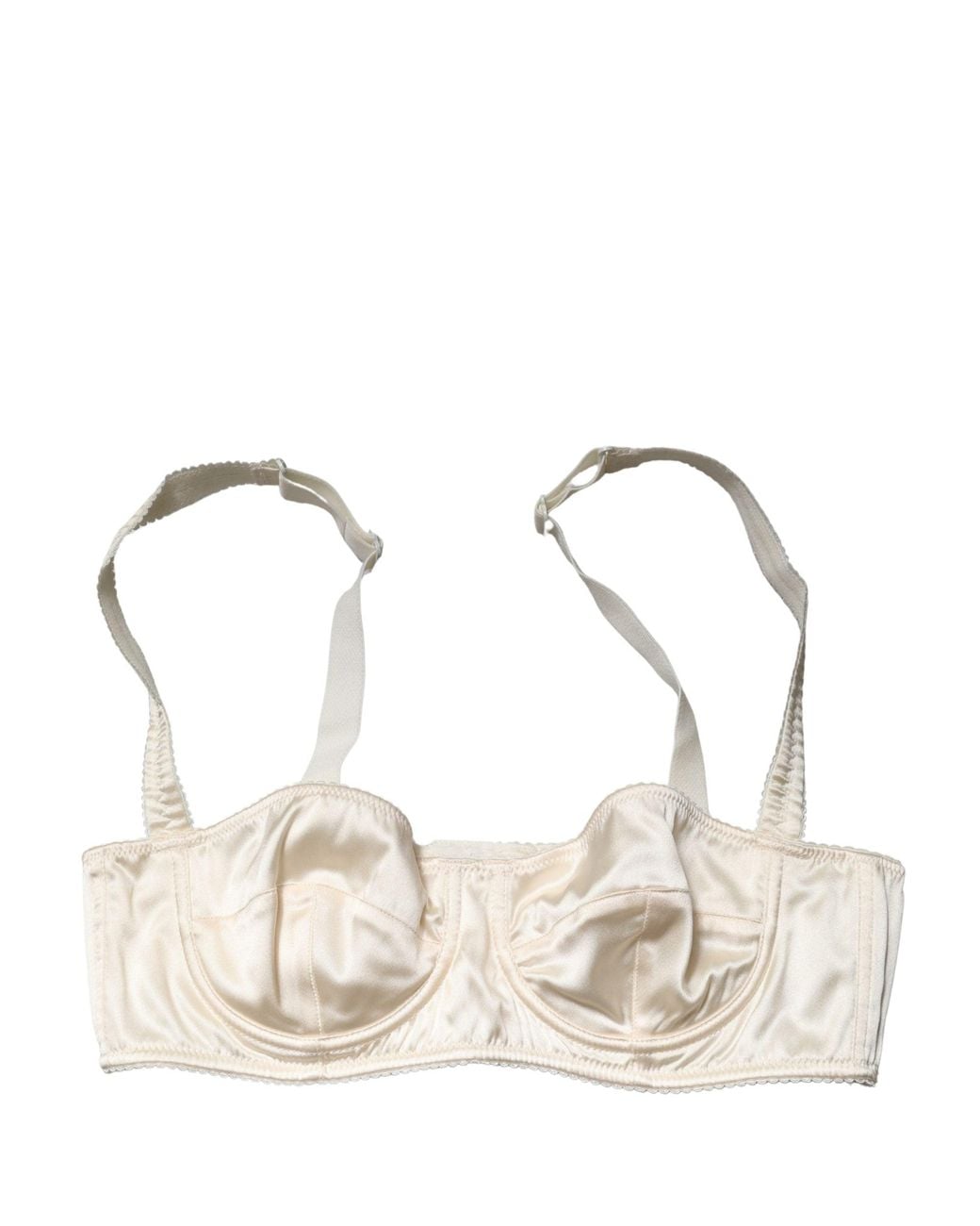 Dolce & Gabbana Natural Dolce & Gabbana Silk Underwire Balconette Bra