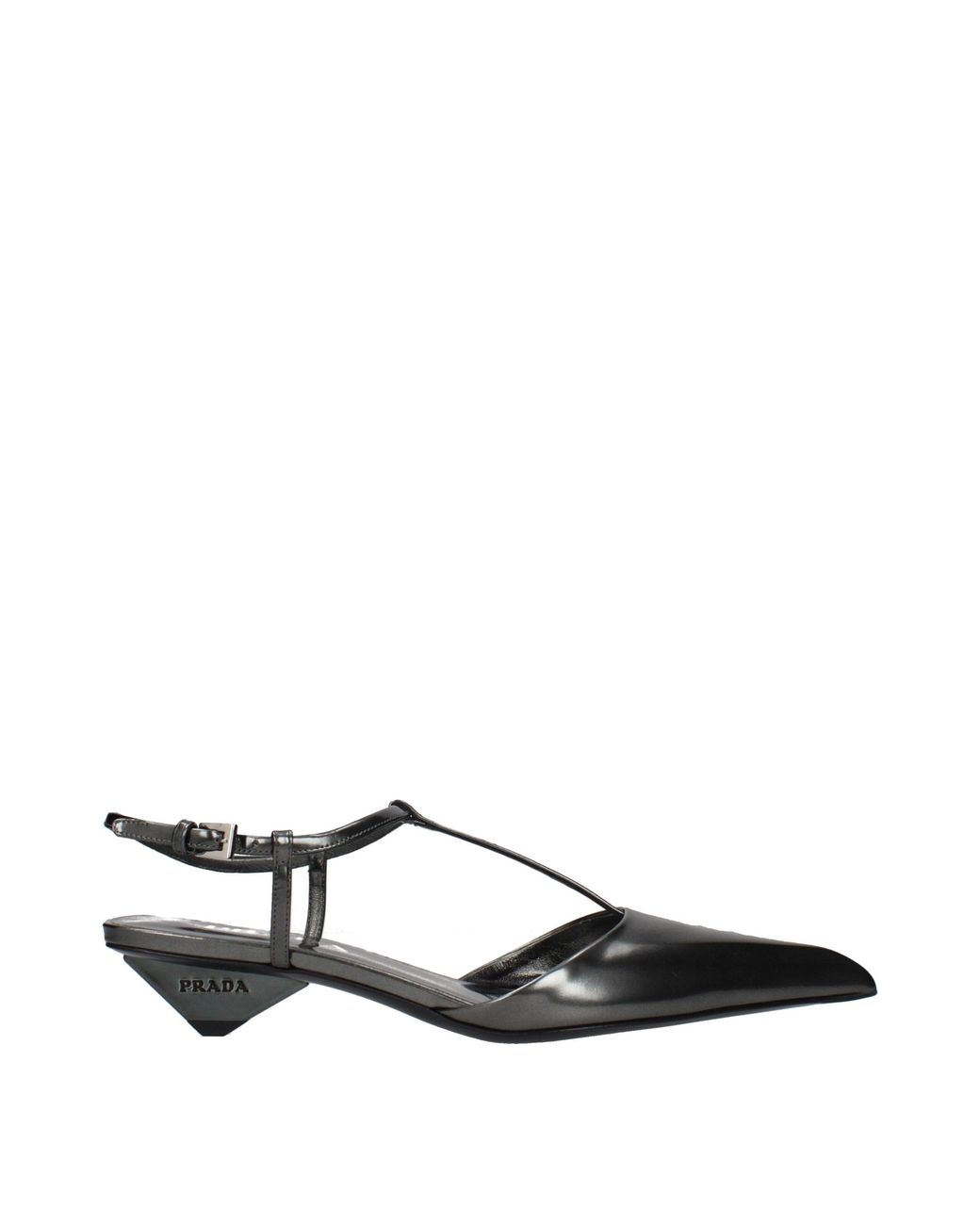 Prada Black Sandals/Anthracite Leather