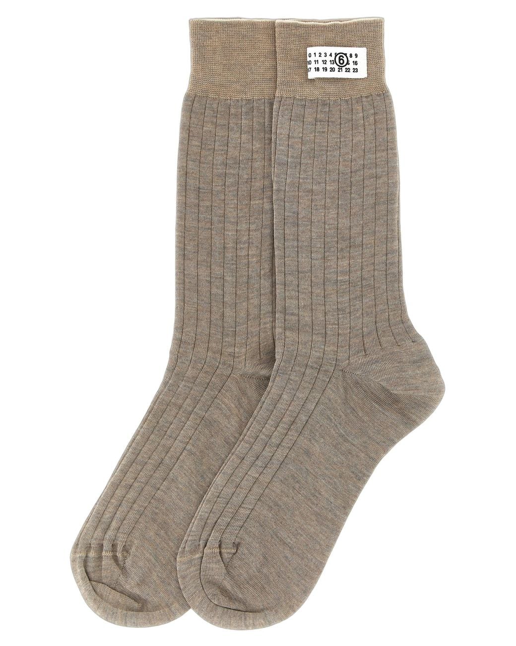 MM6 by Maison Margiela Gray Wool Socks Clothing