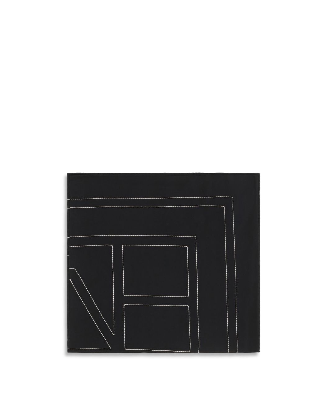 Totême  White Silk Scarf With Embroidery — Gots-Certified Organic