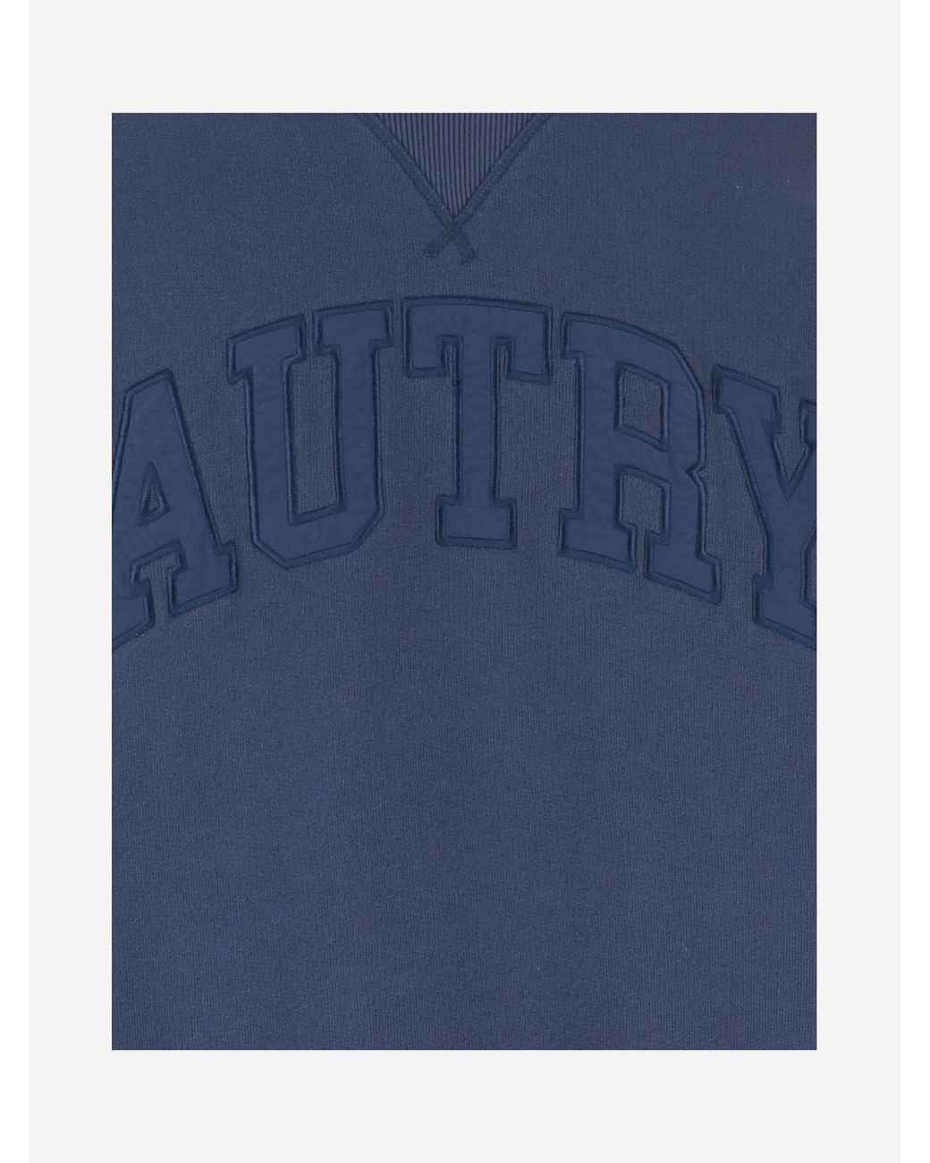 Autry Blue Cotton Sweatshirt With Logo Sweatshirts for men