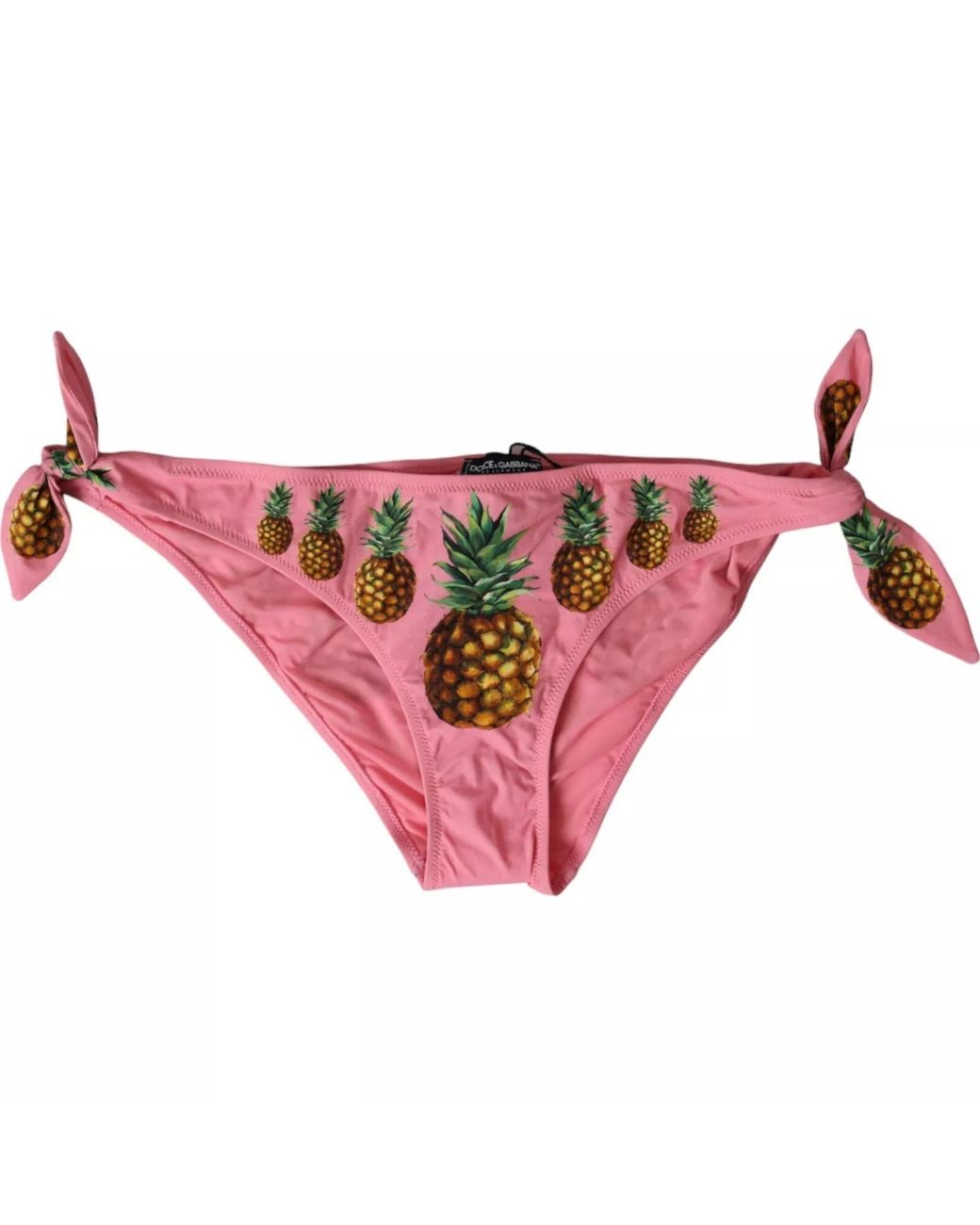 Dolce & Gabbana Red Pineapple Swimsuit Bikini Bottom Swimwear Nylon Elastane Clothing