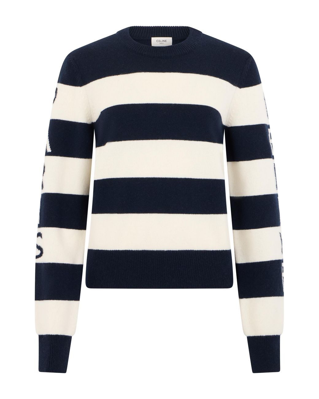 Céline Blue Crew Neck Sweater Wool