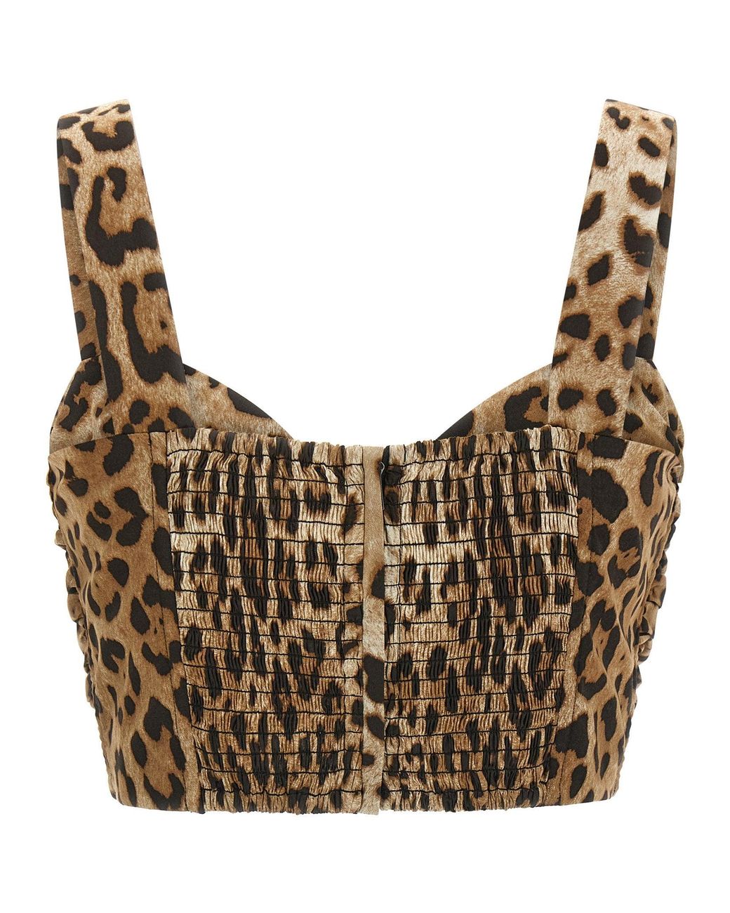 Dolce & Gabbana Gray Dolce & Gabbana Leopard-Print Cotton Blouse