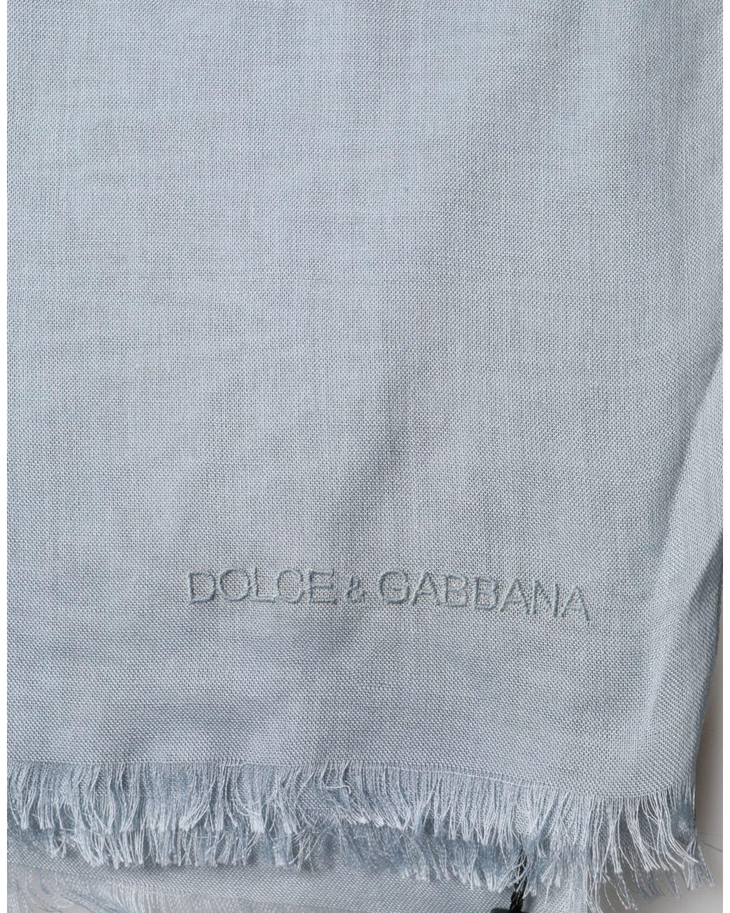 Dolce & Gabbana Blue Dolce & Gabbana Cashmere Knit Shawl