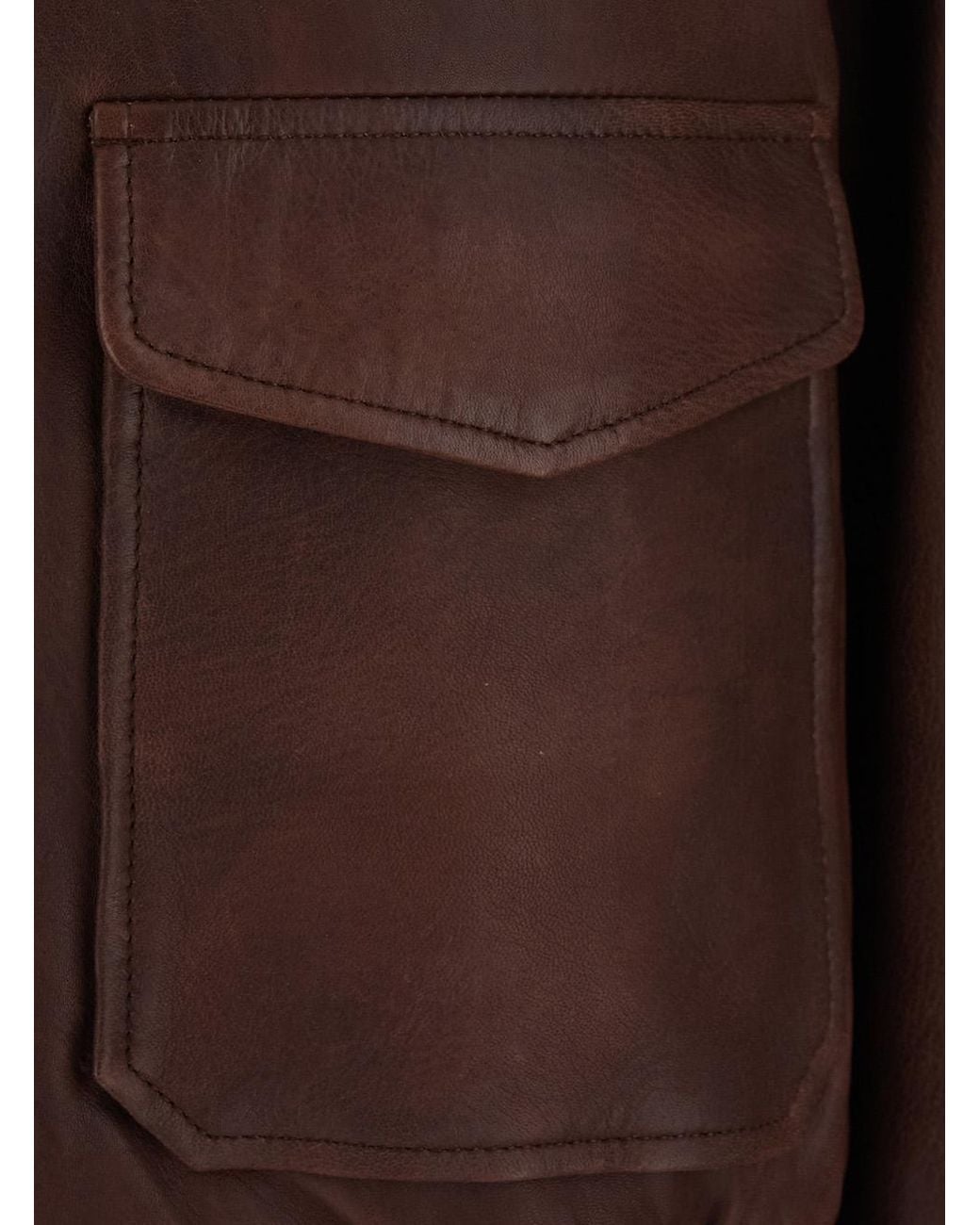 Tela Brown Leather Jacket Marcus Lamb Coat