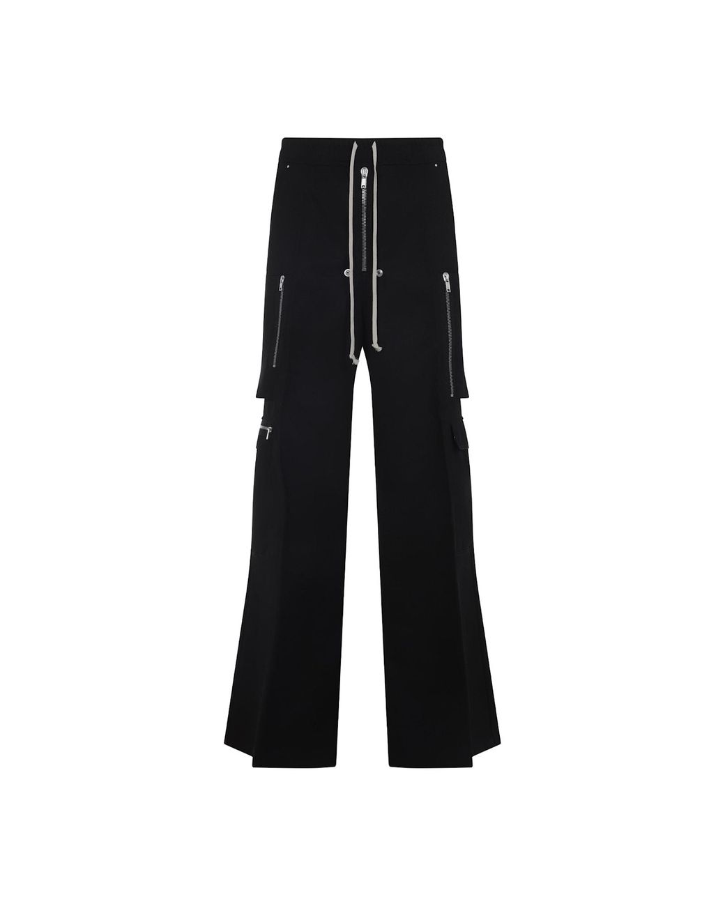 Rick Owens Black Wool Cargobelas Pants for men