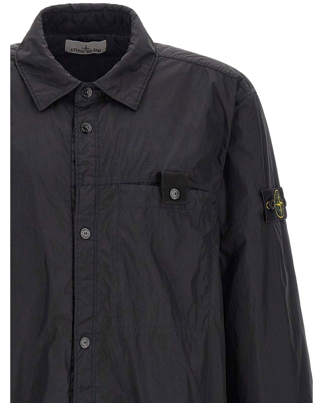 Stone Island Blue Lightweight Technical Nylon Jacket for men