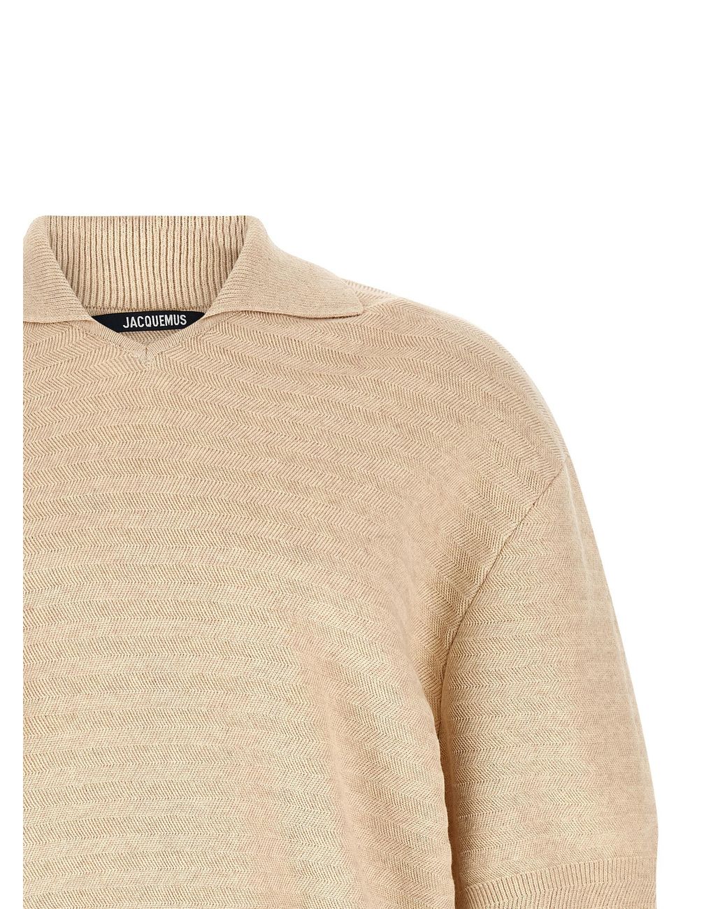 Jacquemus Natural Cotton Polo Shirt for men