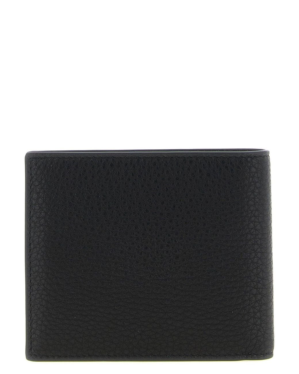 Balenciaga Black Calf Leather Bifold Wallet for men
