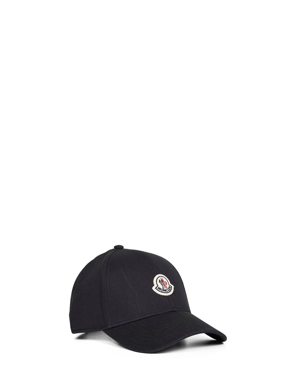Moncler Black Cotton Gabardine Baseball Cap for men