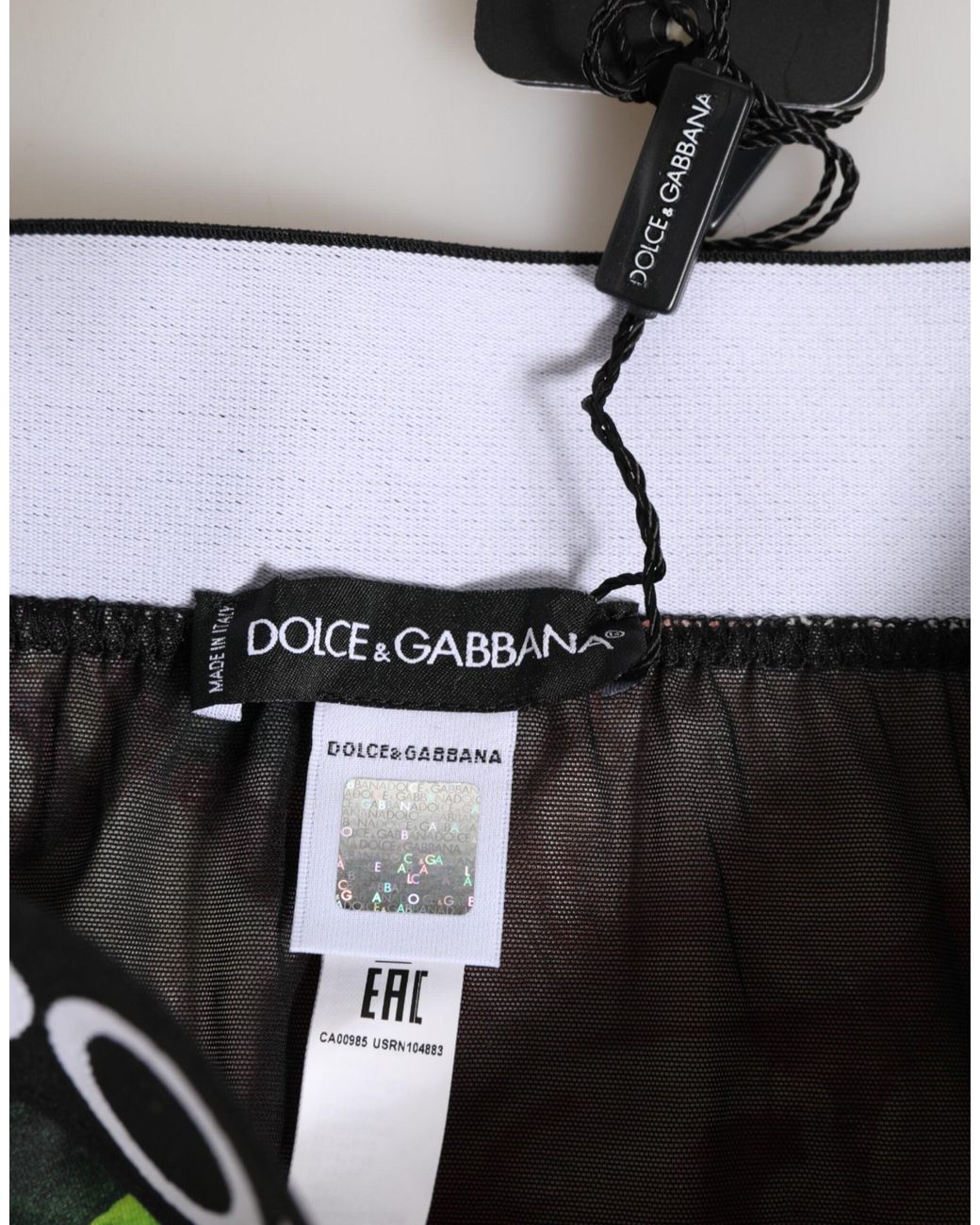 Dolce & Gabbana Black Dolce & Gabbana Floral-Print Brief