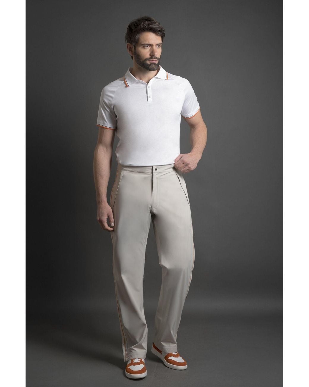 Moorer Multicolor Knit Polo Sweater for men