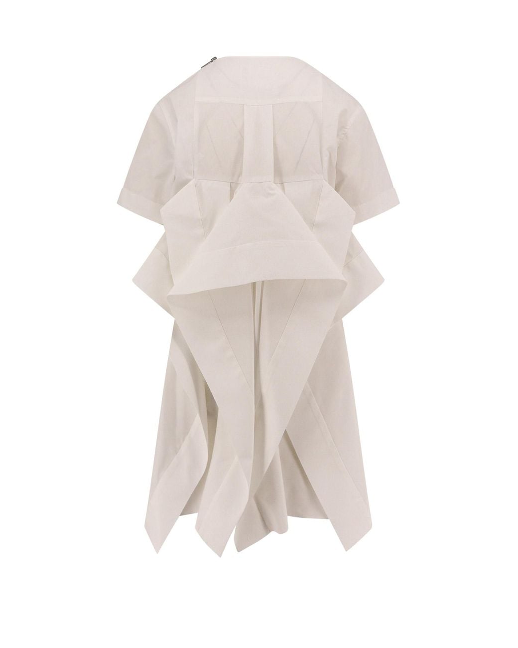 Sacai White Dresses Poliestere Cotone